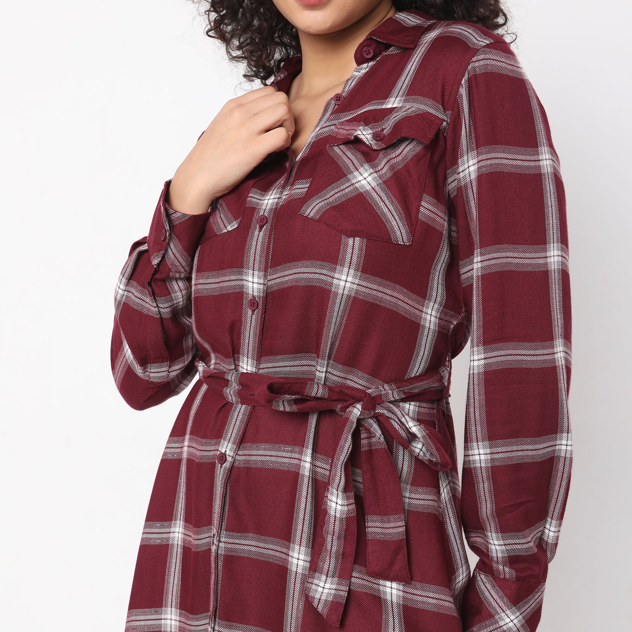 Regular Fit Checkered Top - Image 4
