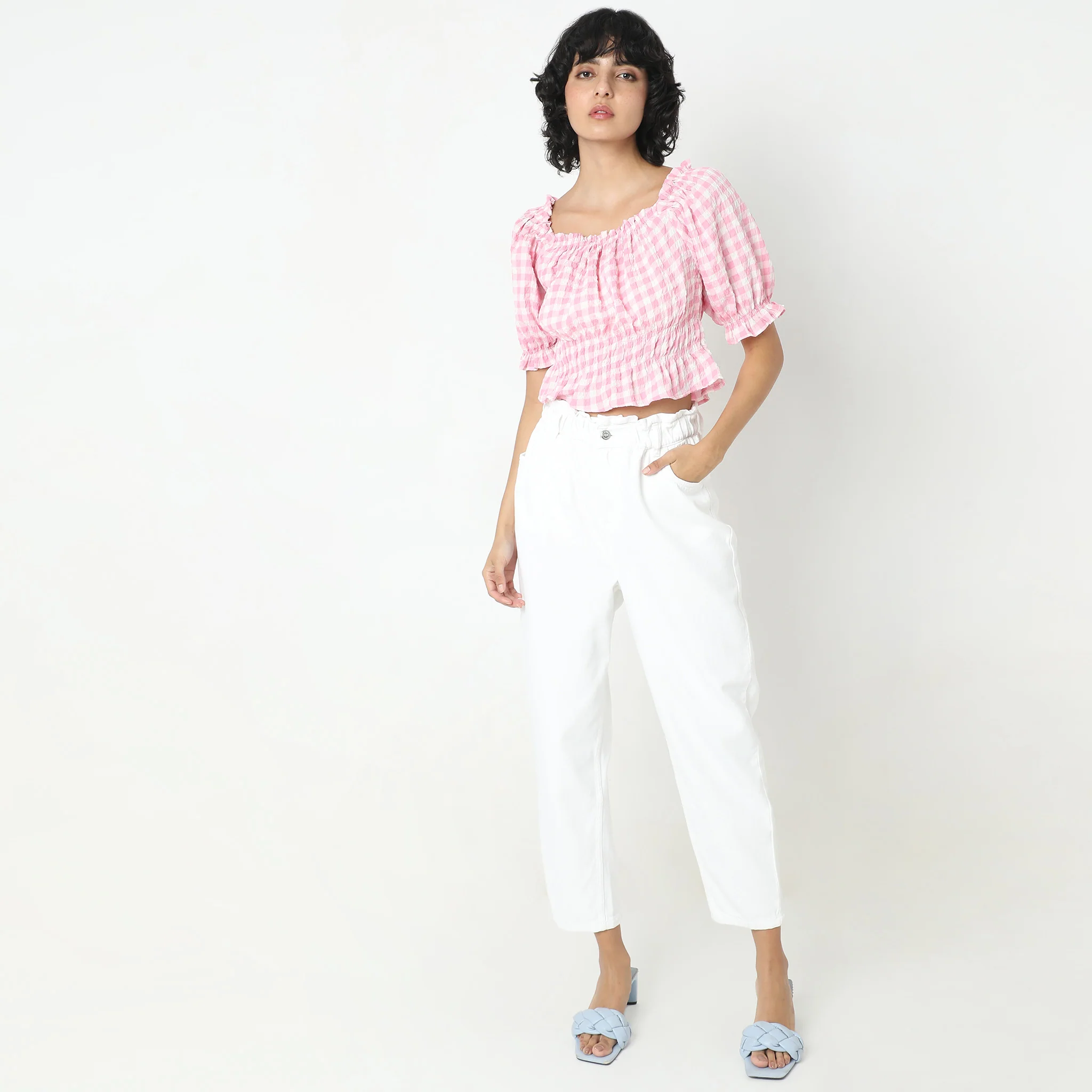 Regular Fit Checkered Top - Image 2