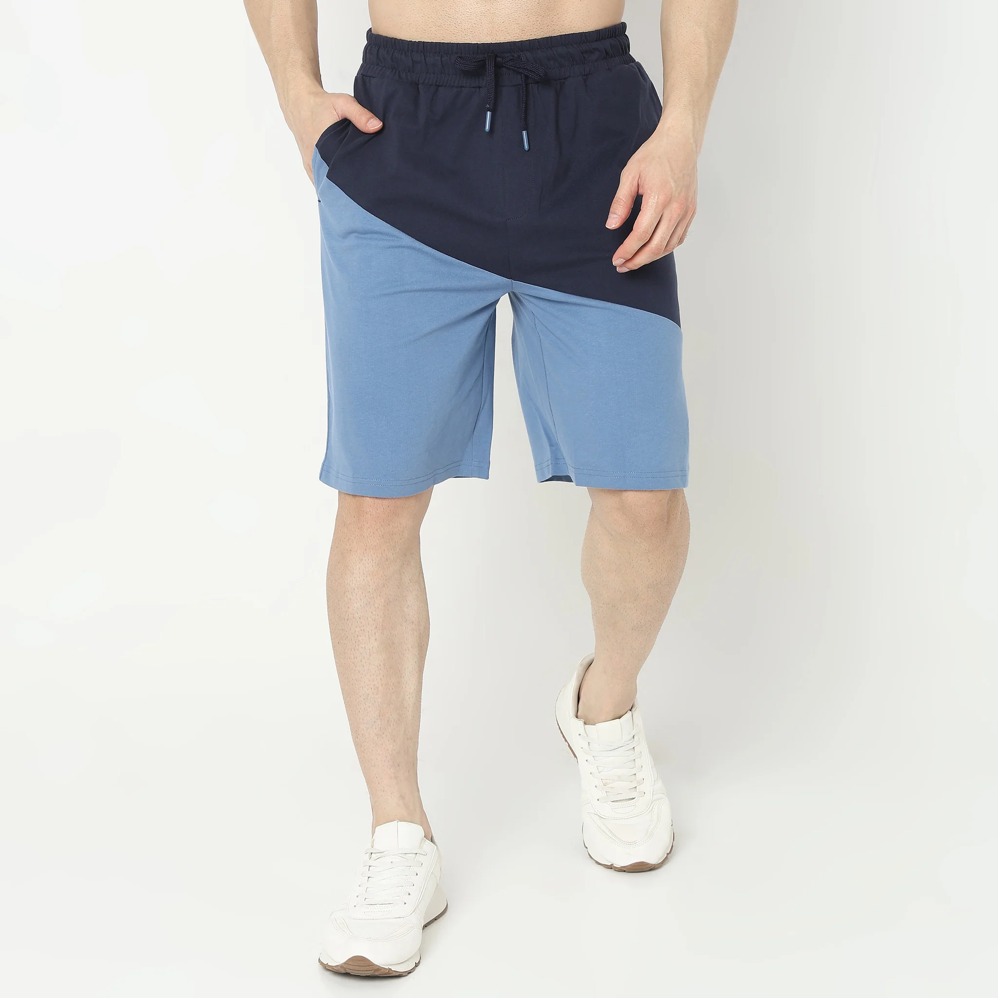 Regular Fit Color Block Mid Rise Shorts - Image 6