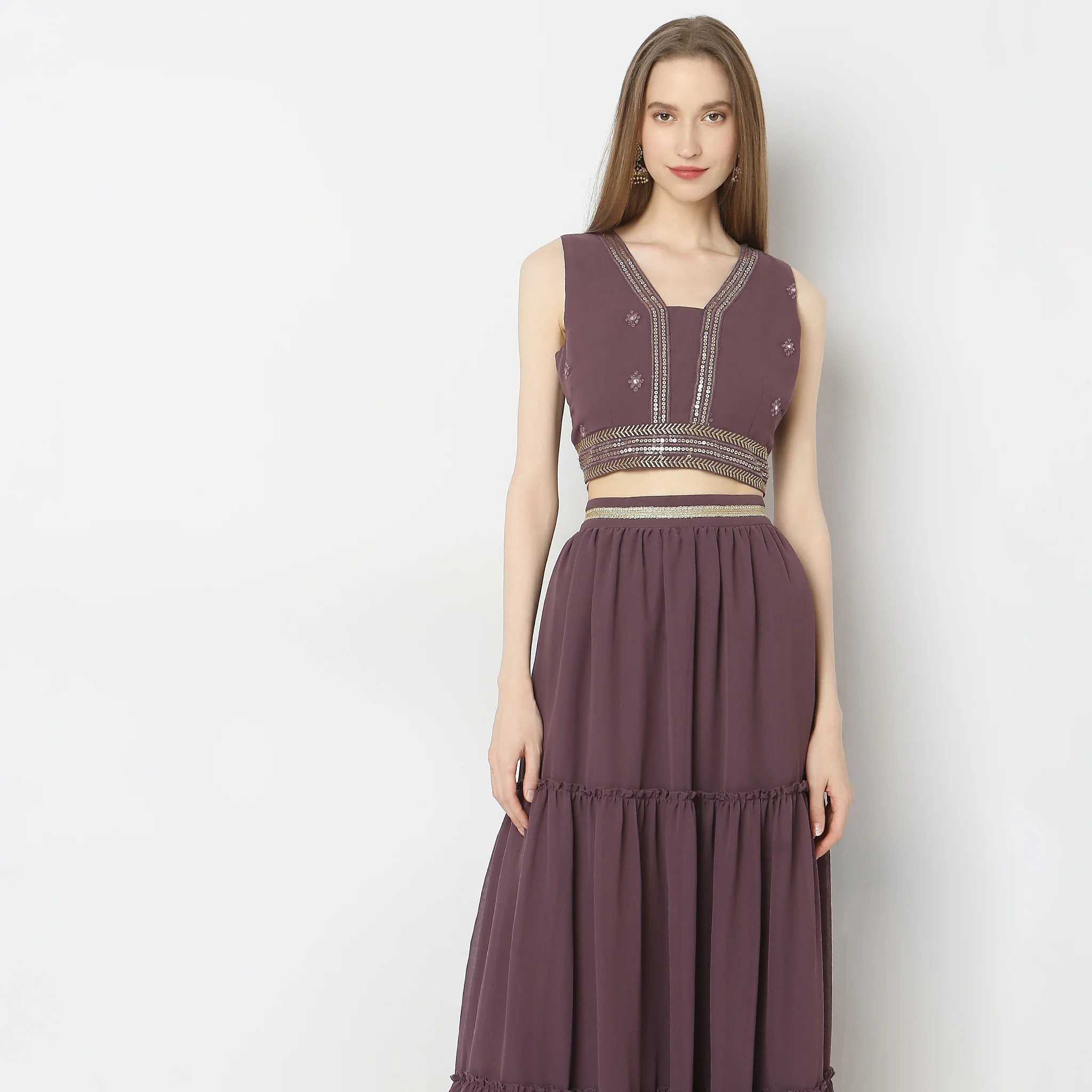 Regular Fit Embellished Crop Top - Image 2