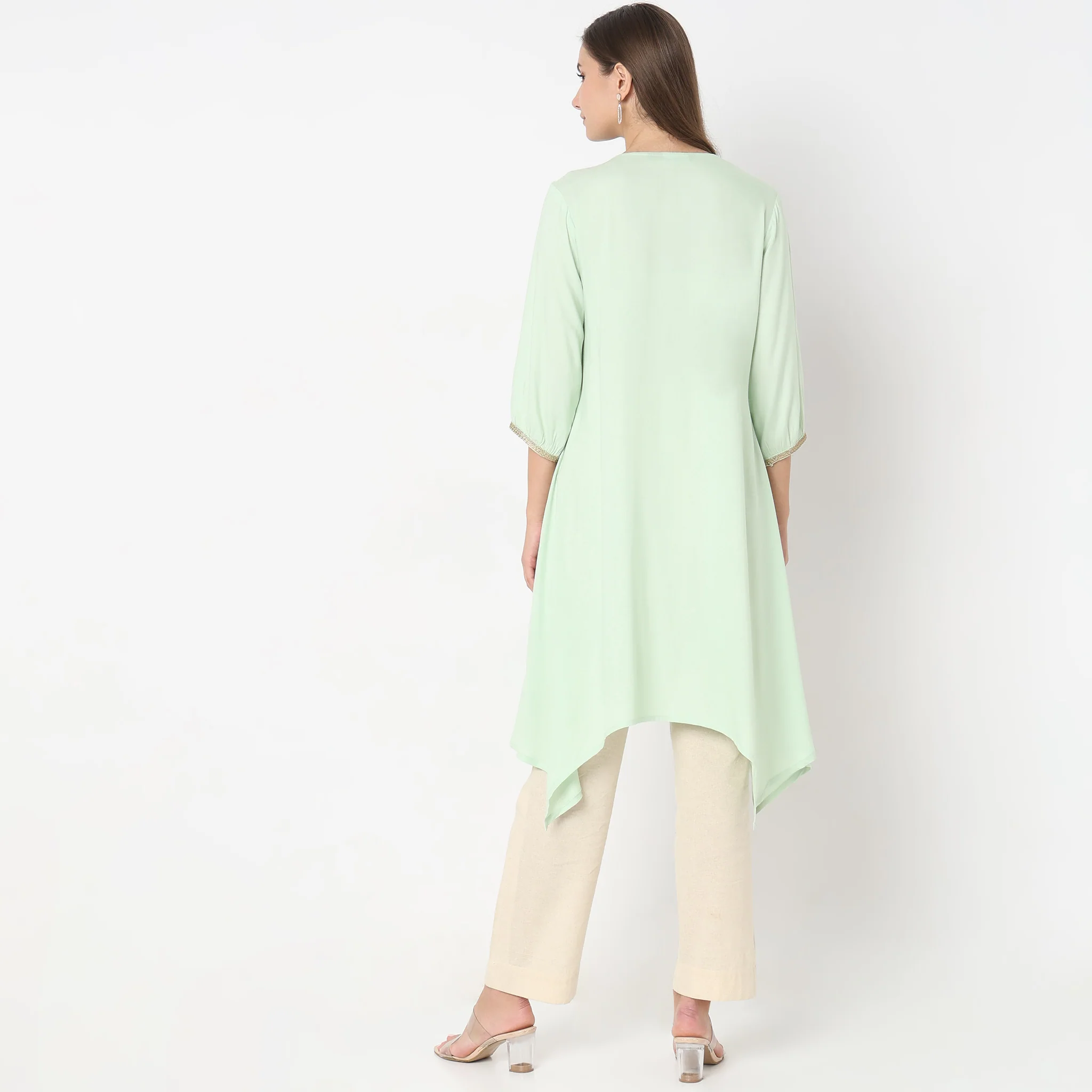 Mid Flare Embellished Kurta - Image 3