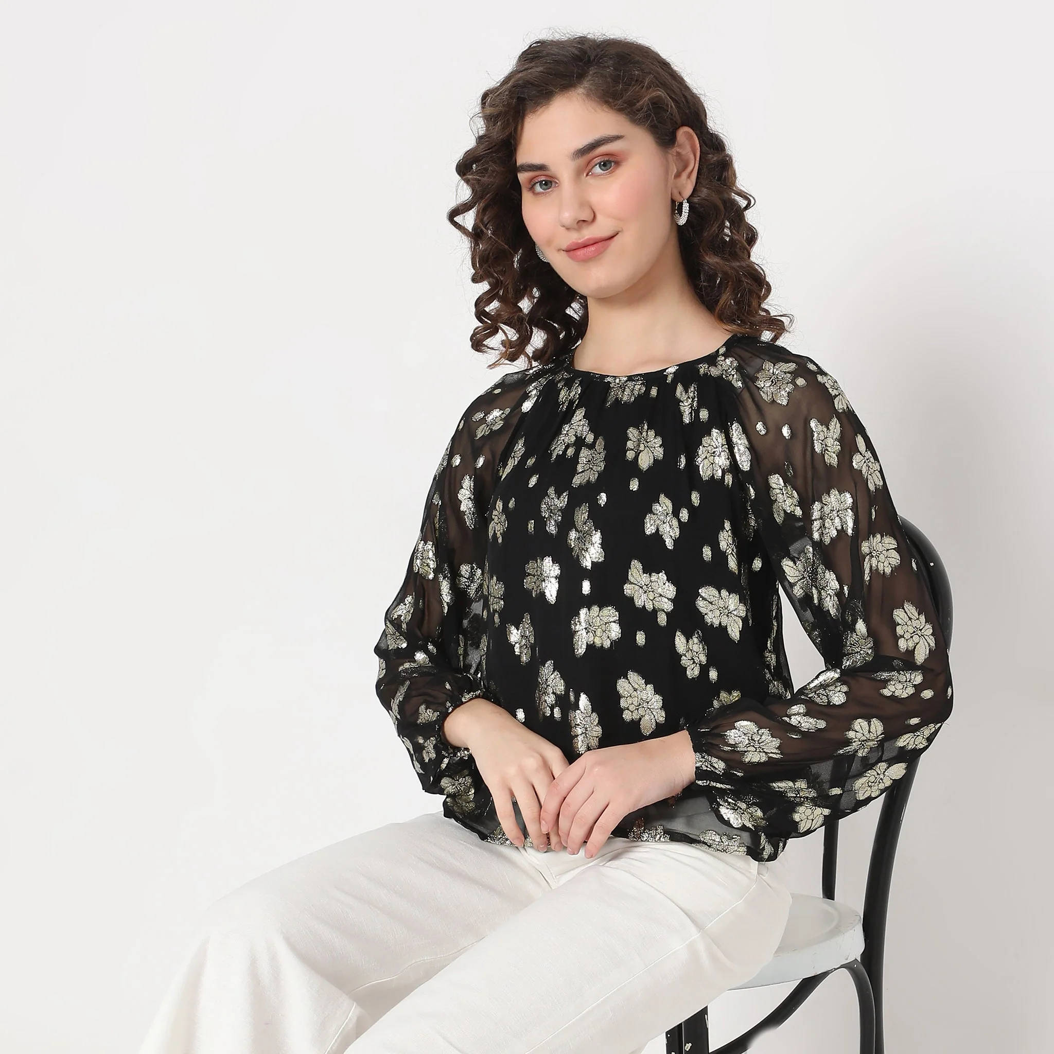 Regular Fit Embellished Top - Image 7