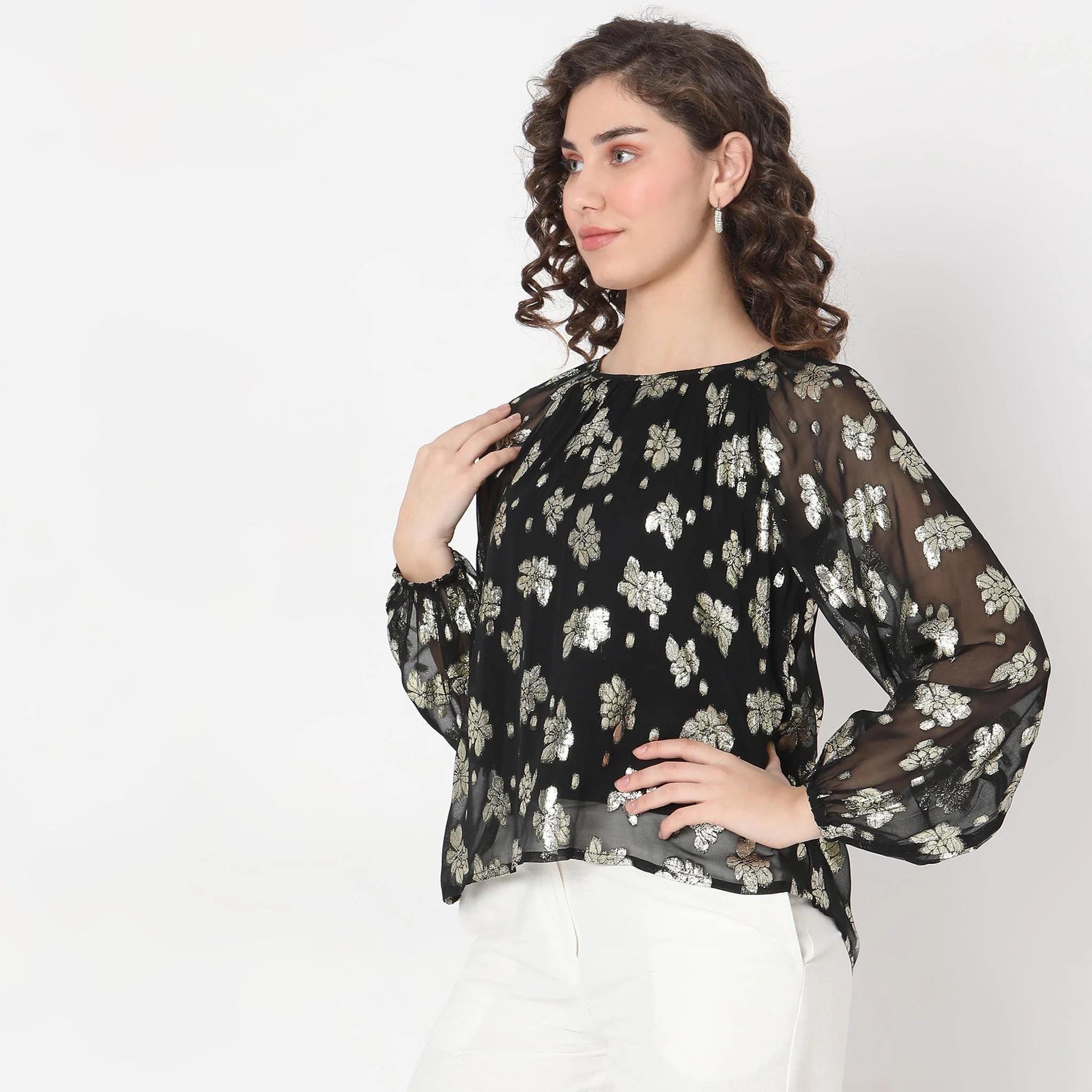 Regular Fit Embellished Top - Image 9