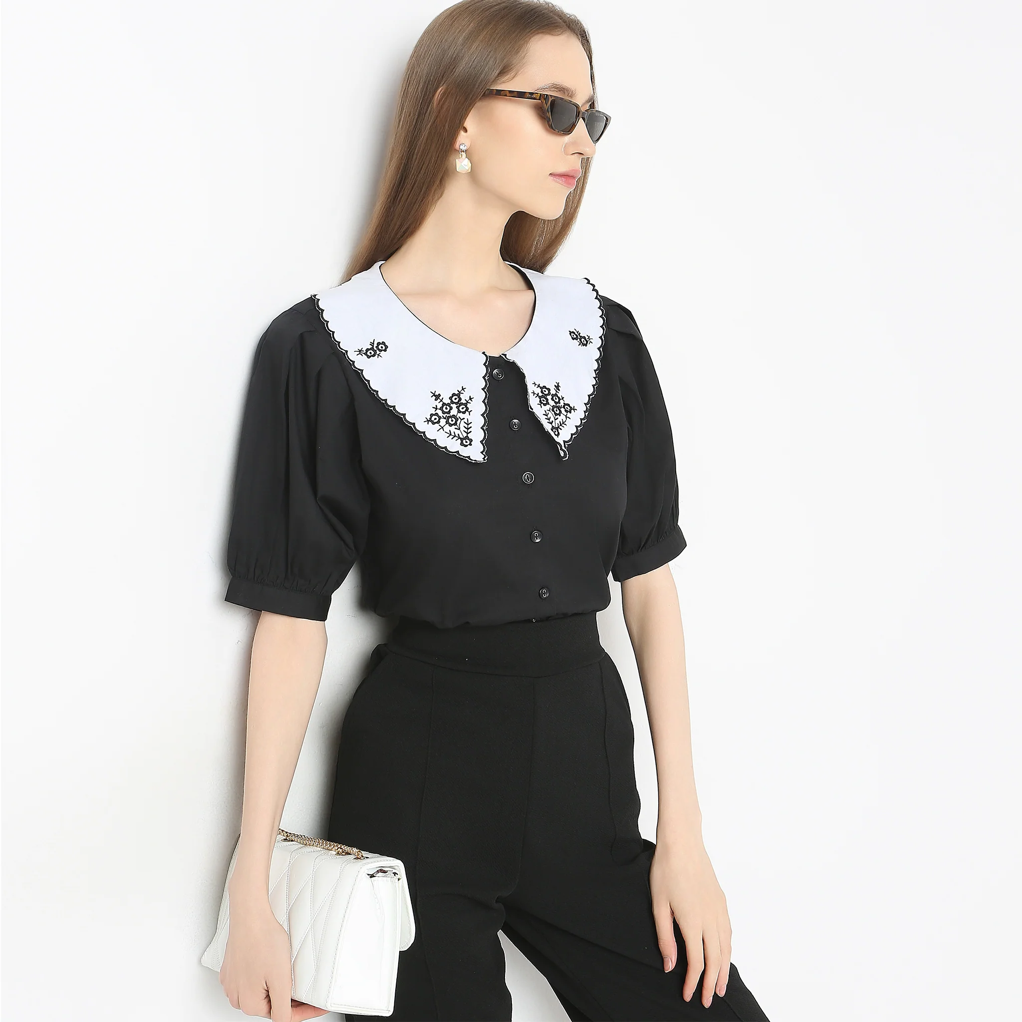 Regular Fit Embroidered Crop Top - Image 5