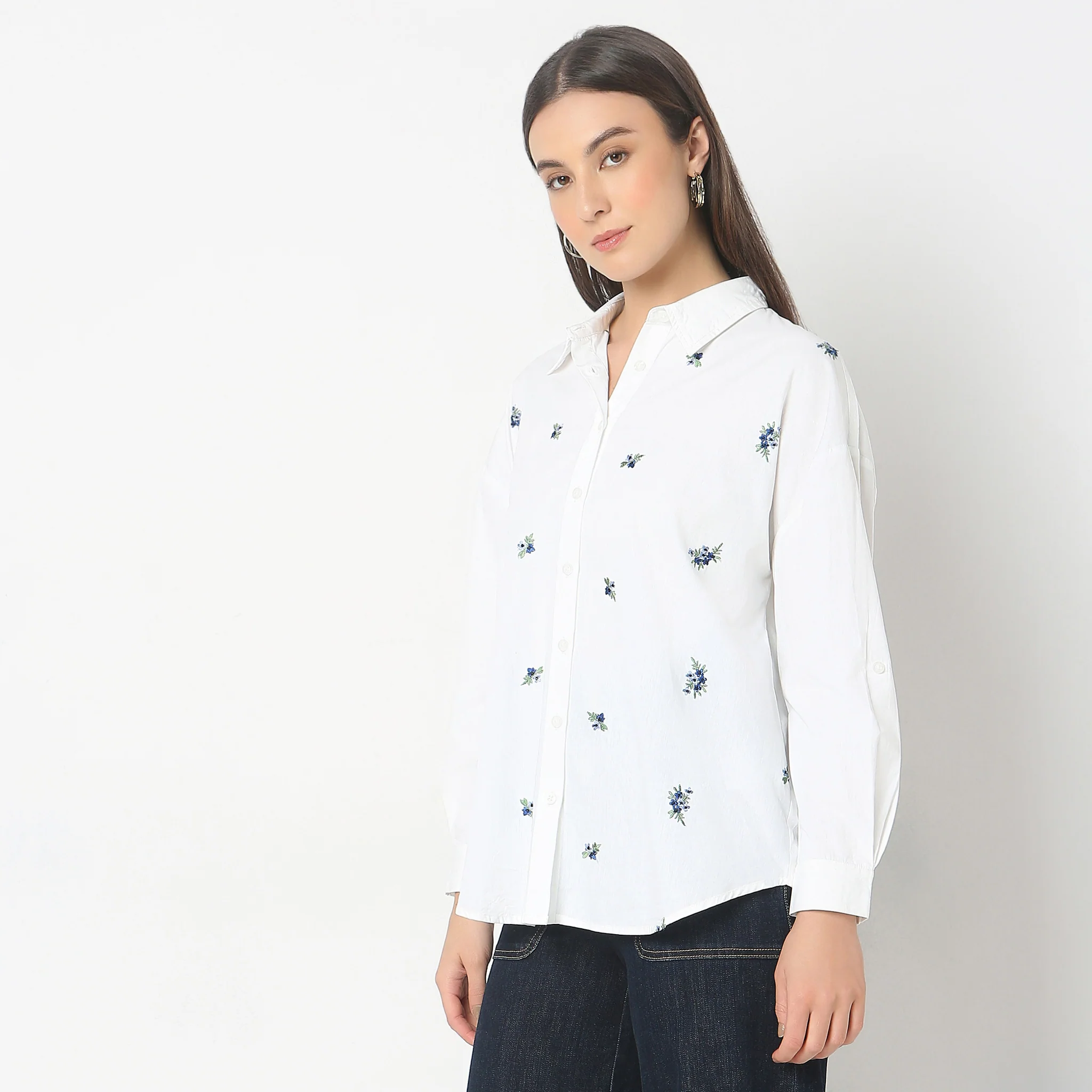 Regular Fit Embroidered Shirt - Image 5