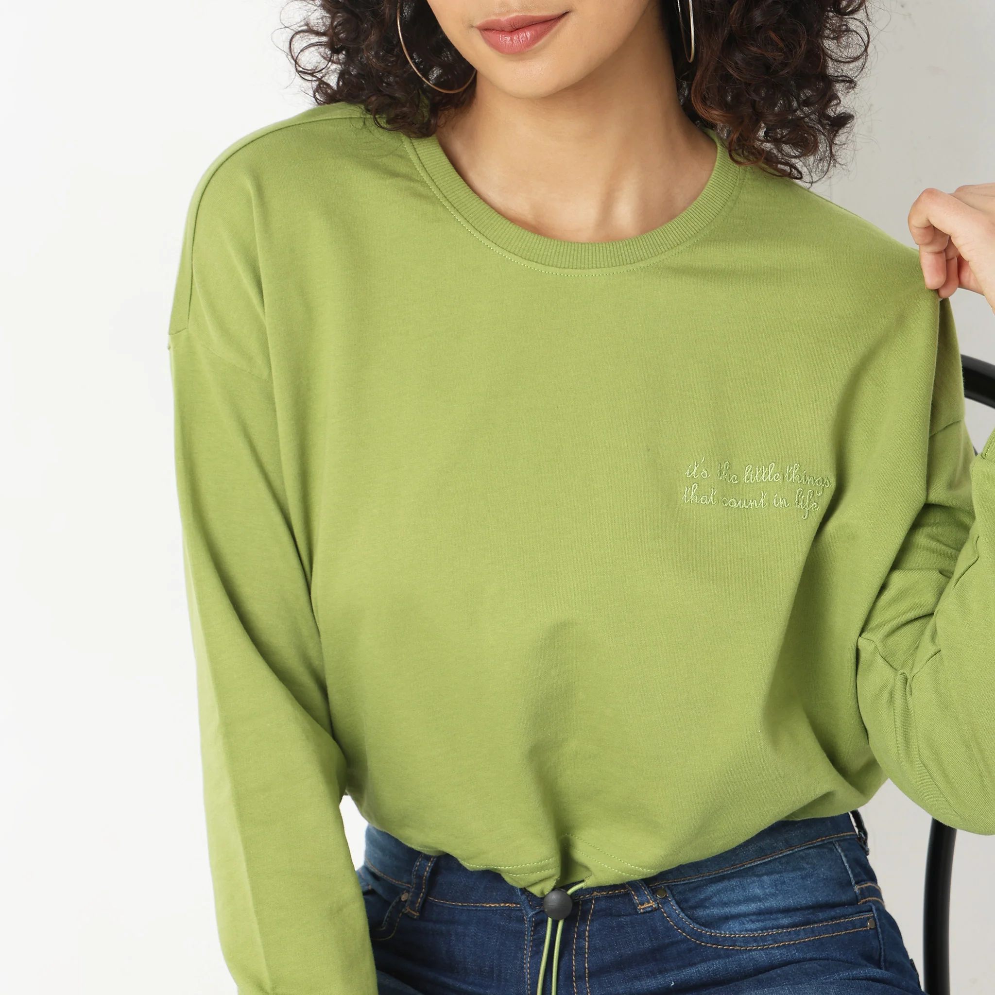 Regular Fit Embroidered Sweatshirt - Image 3
