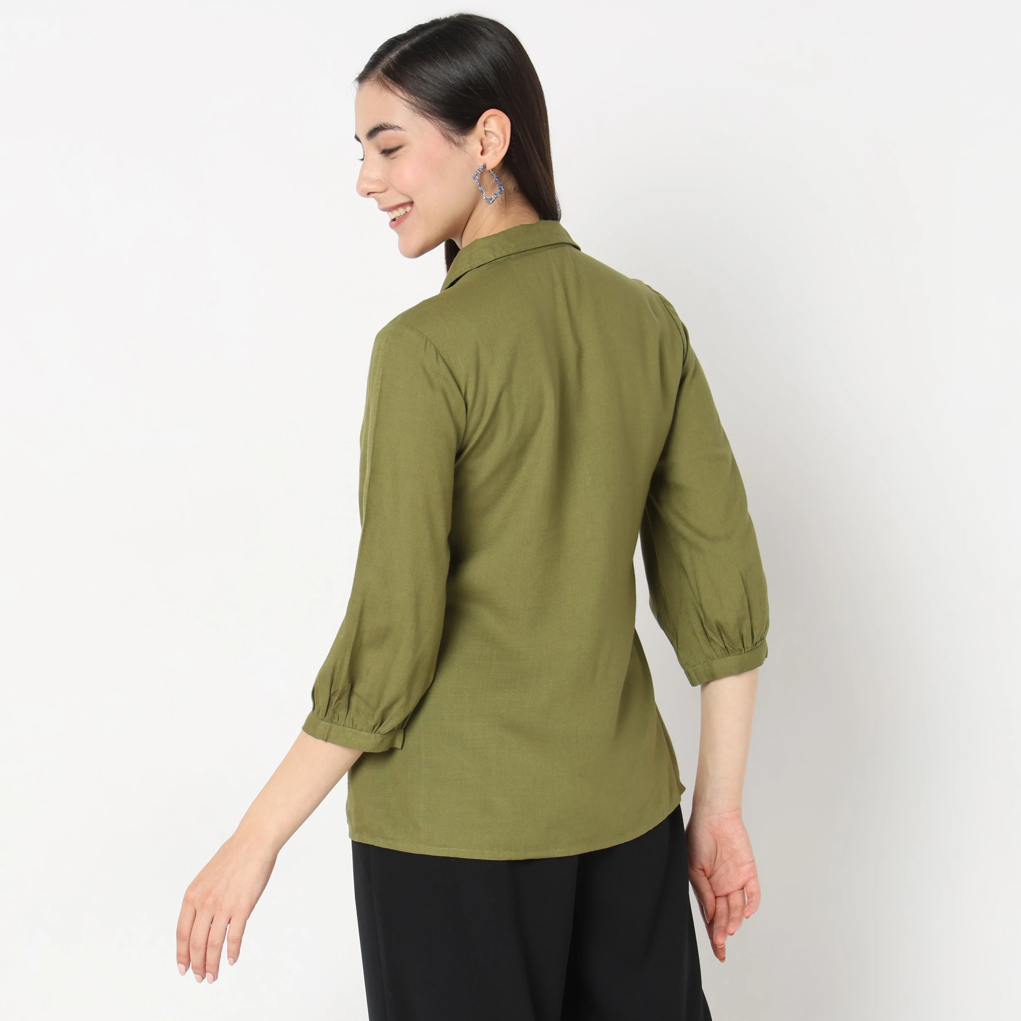 Regular Fit Embroidered Top - Image 3