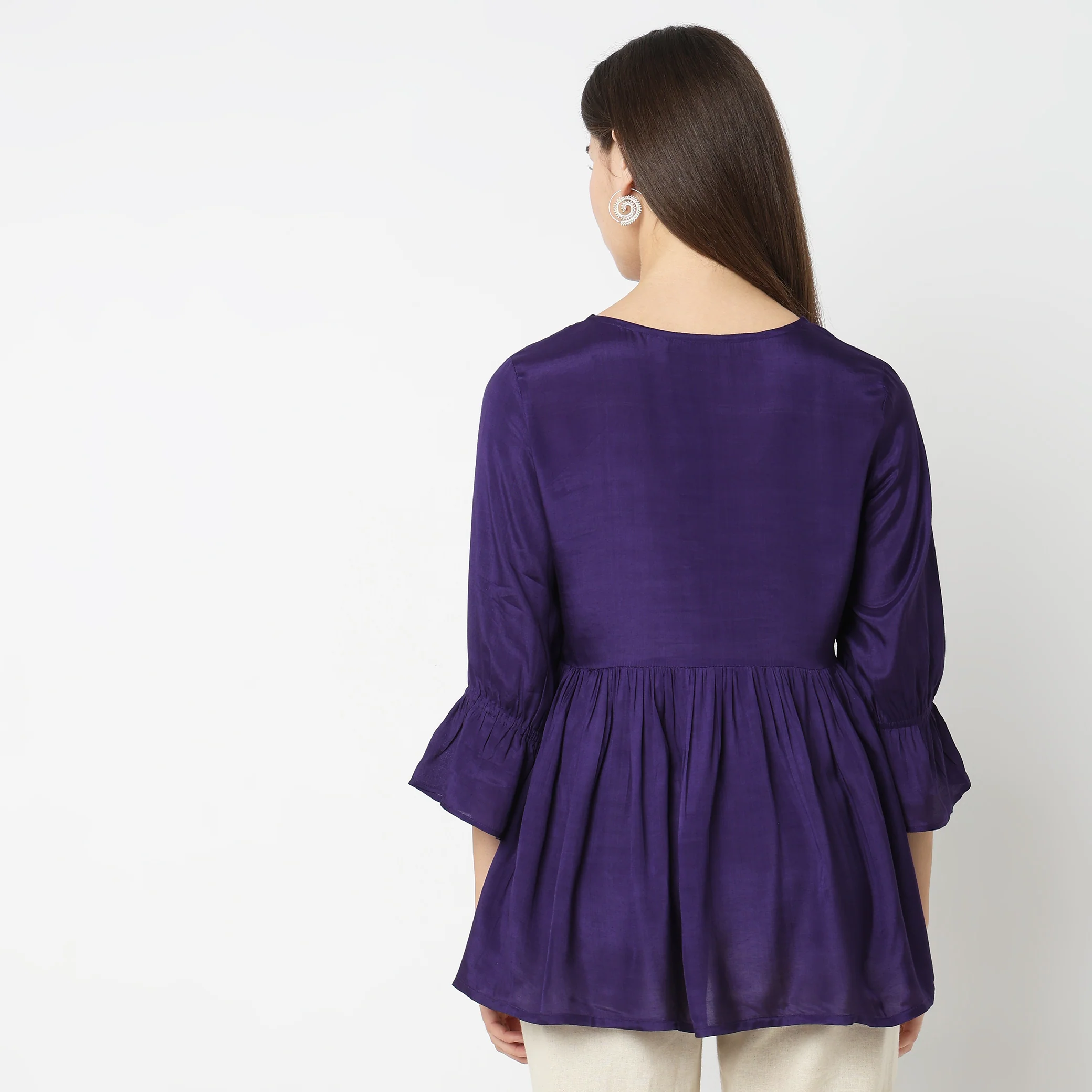 Regular Fit Embroidered Top - Image 3