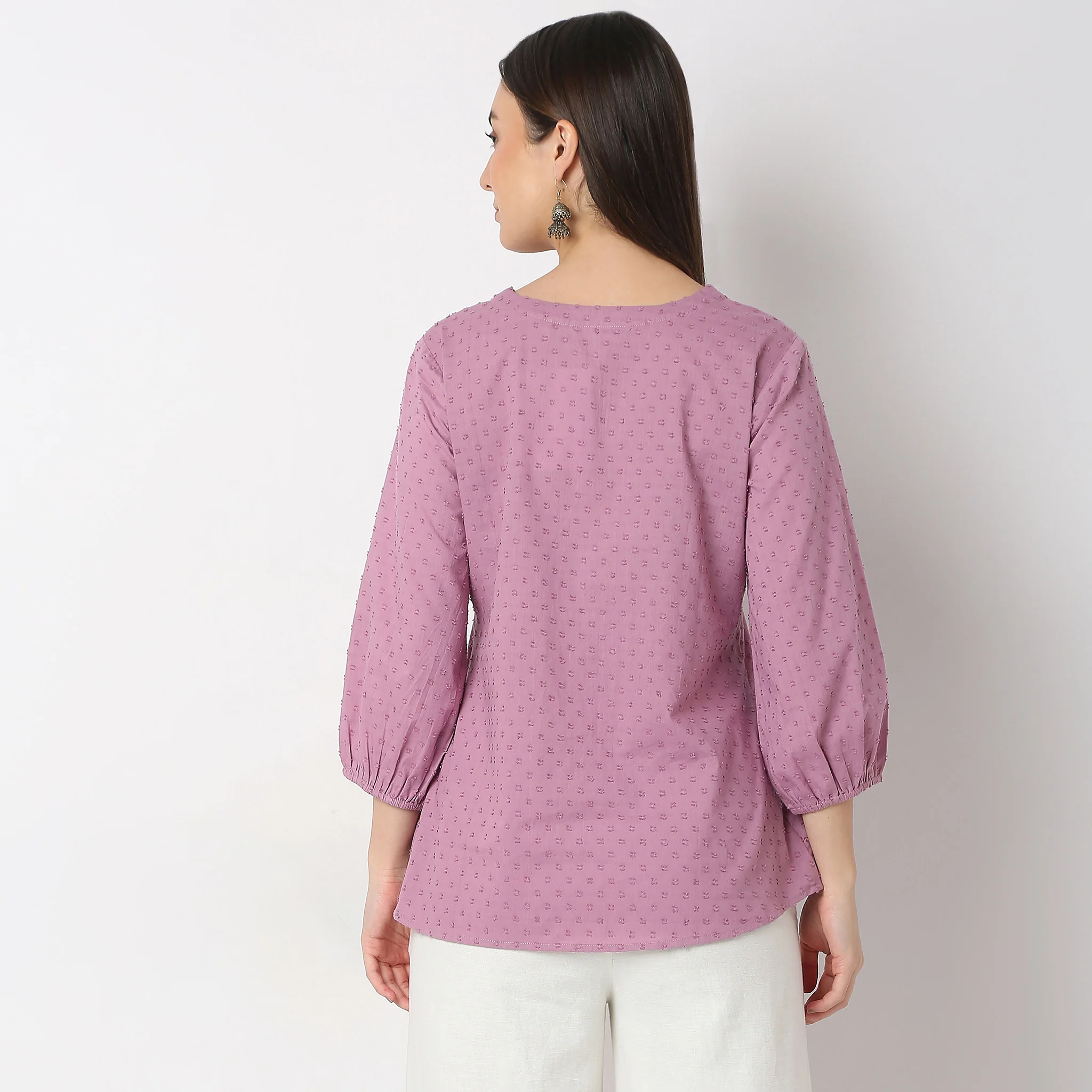 Regular Fit Embroidered Top - Image 8
