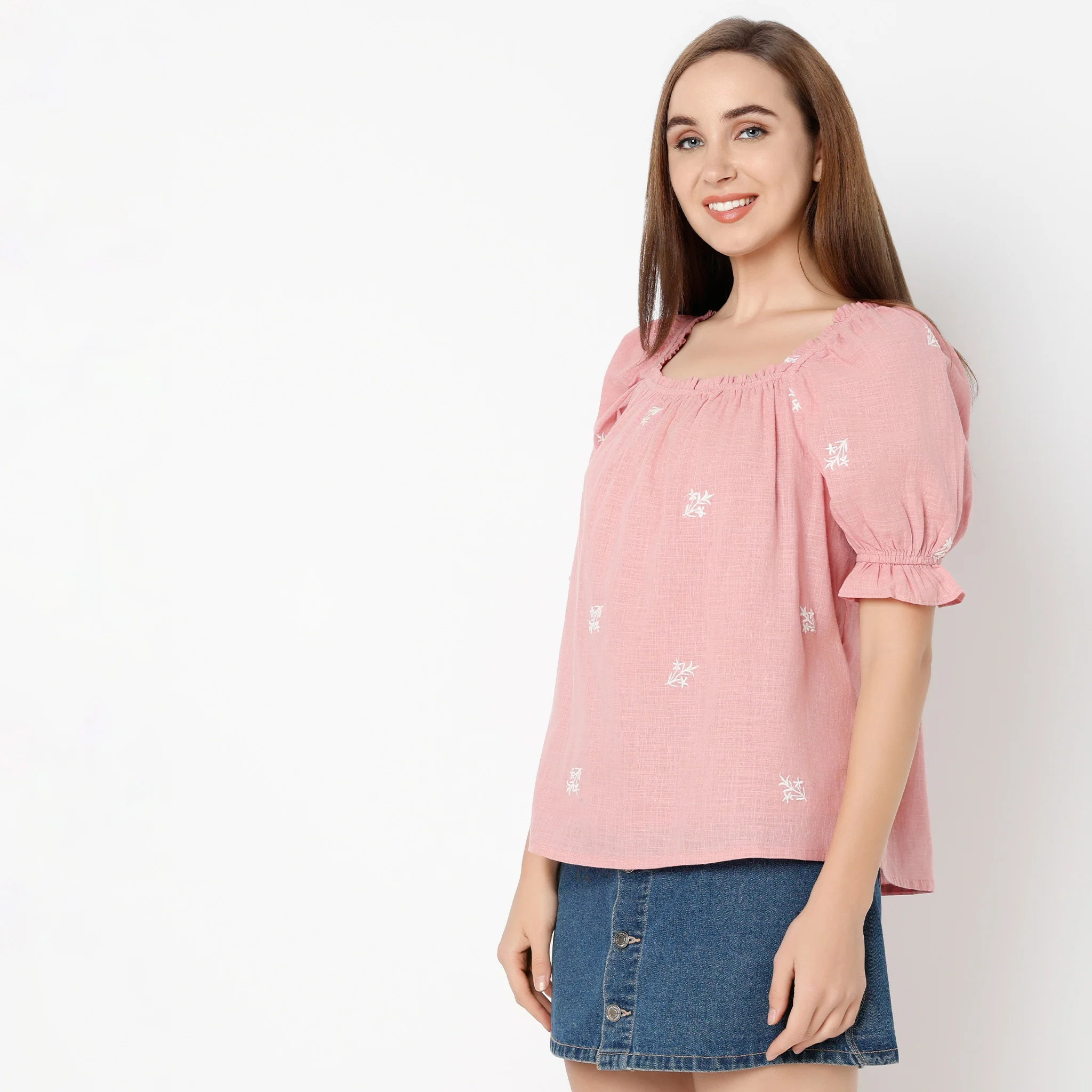 Regular Fit Embroidered Top - Image 10