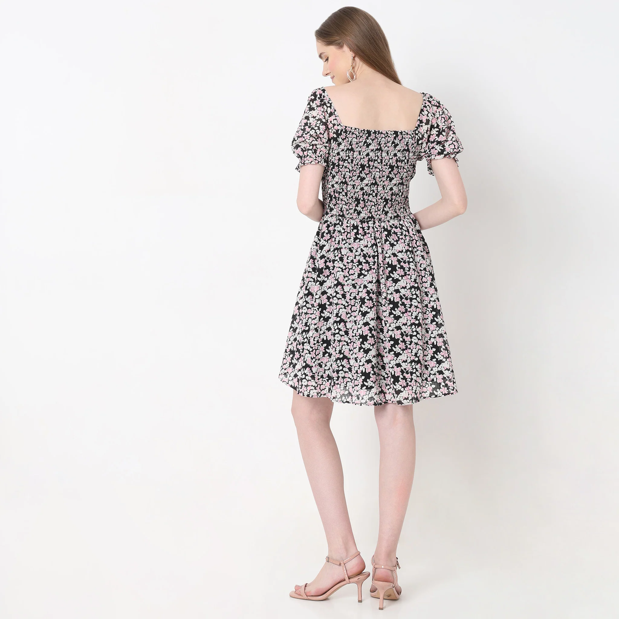 Regular Fit Floral Dress - Image 3