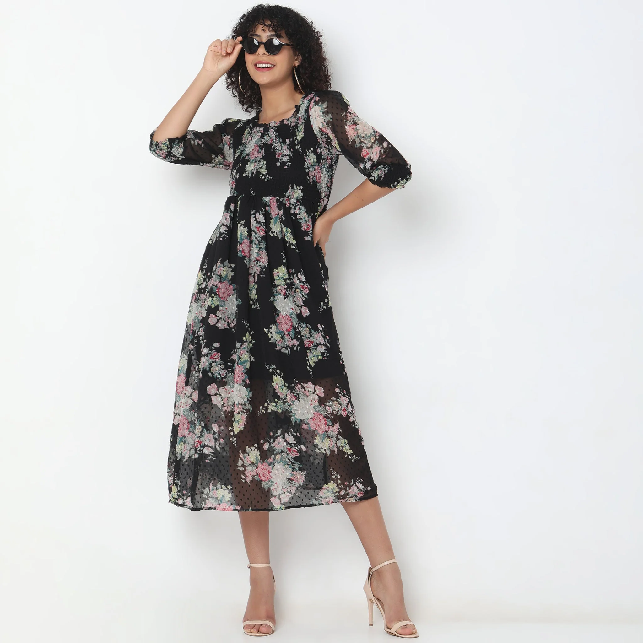 Regular Fit Floral Dress - Image 6