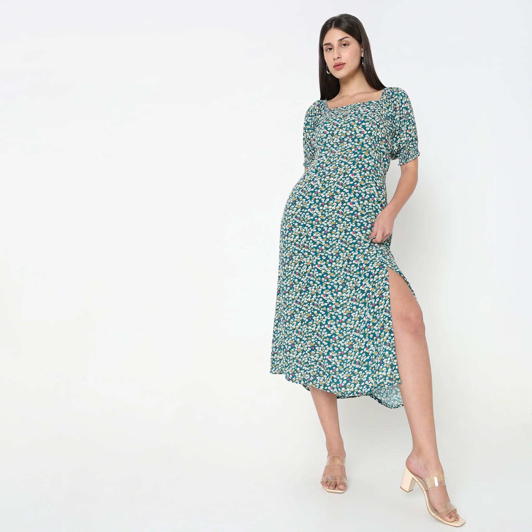 Regular Fit Floral Dress - Image 2