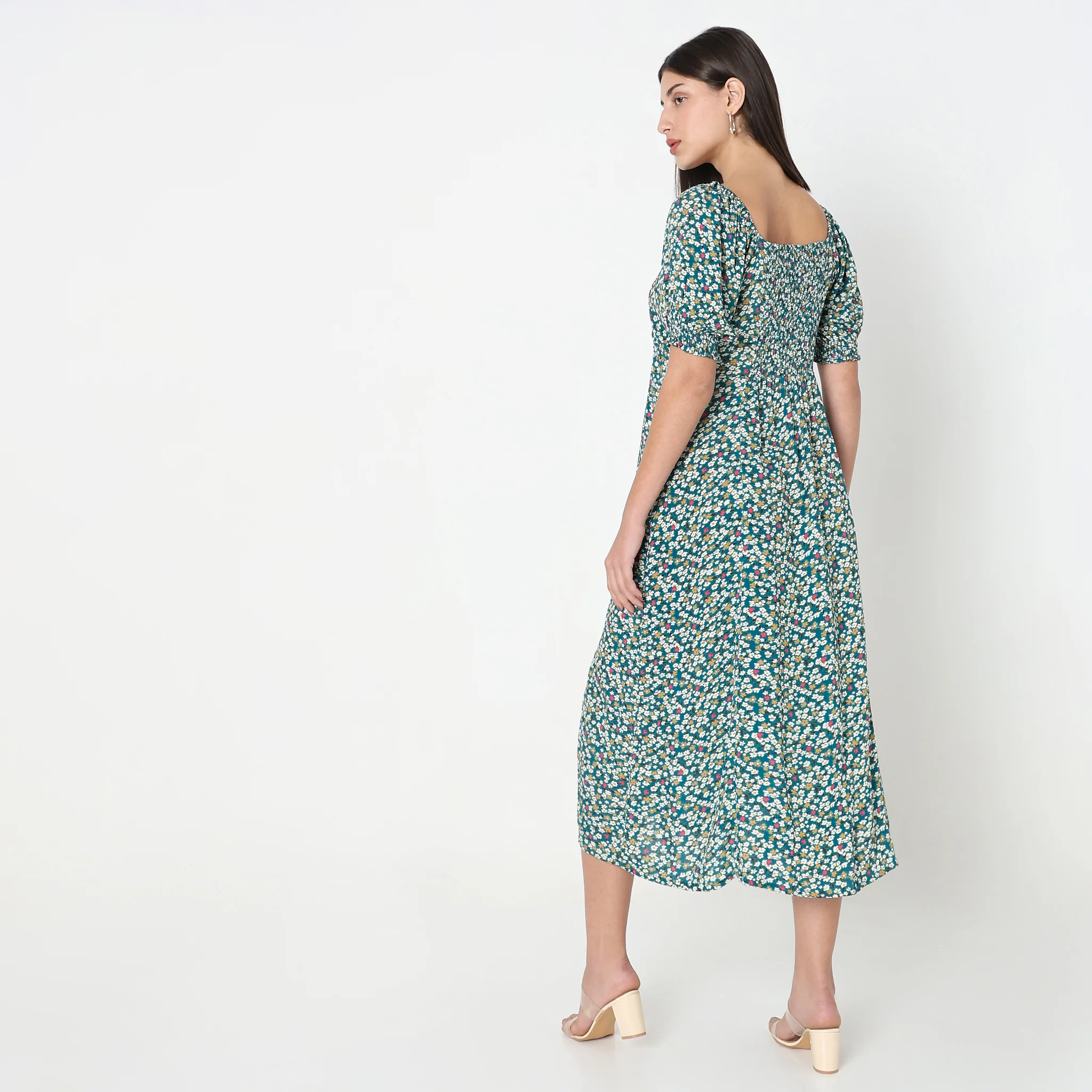 Regular Fit Floral Dress - Image 3