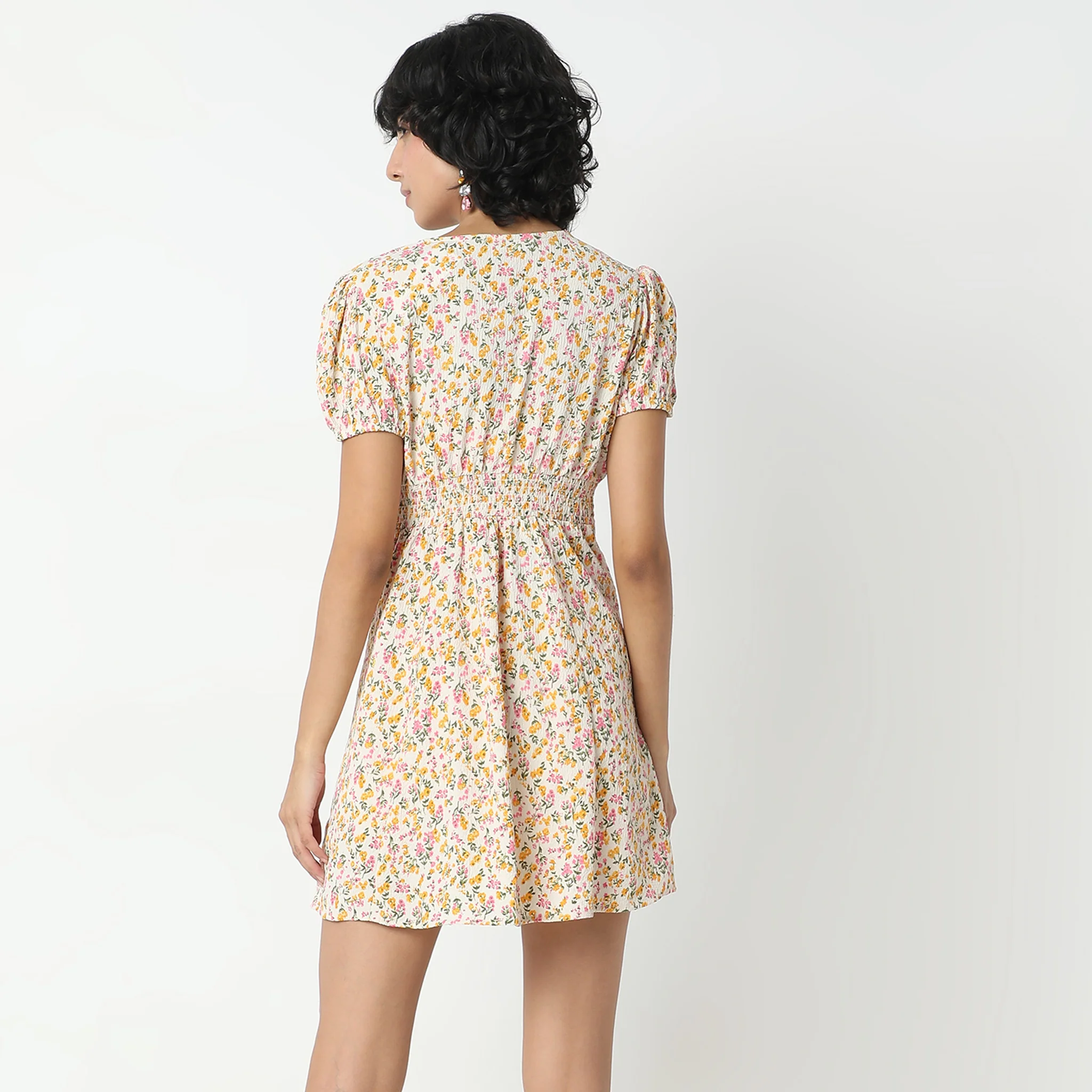 Regular Fit Floral Dress - Image 3