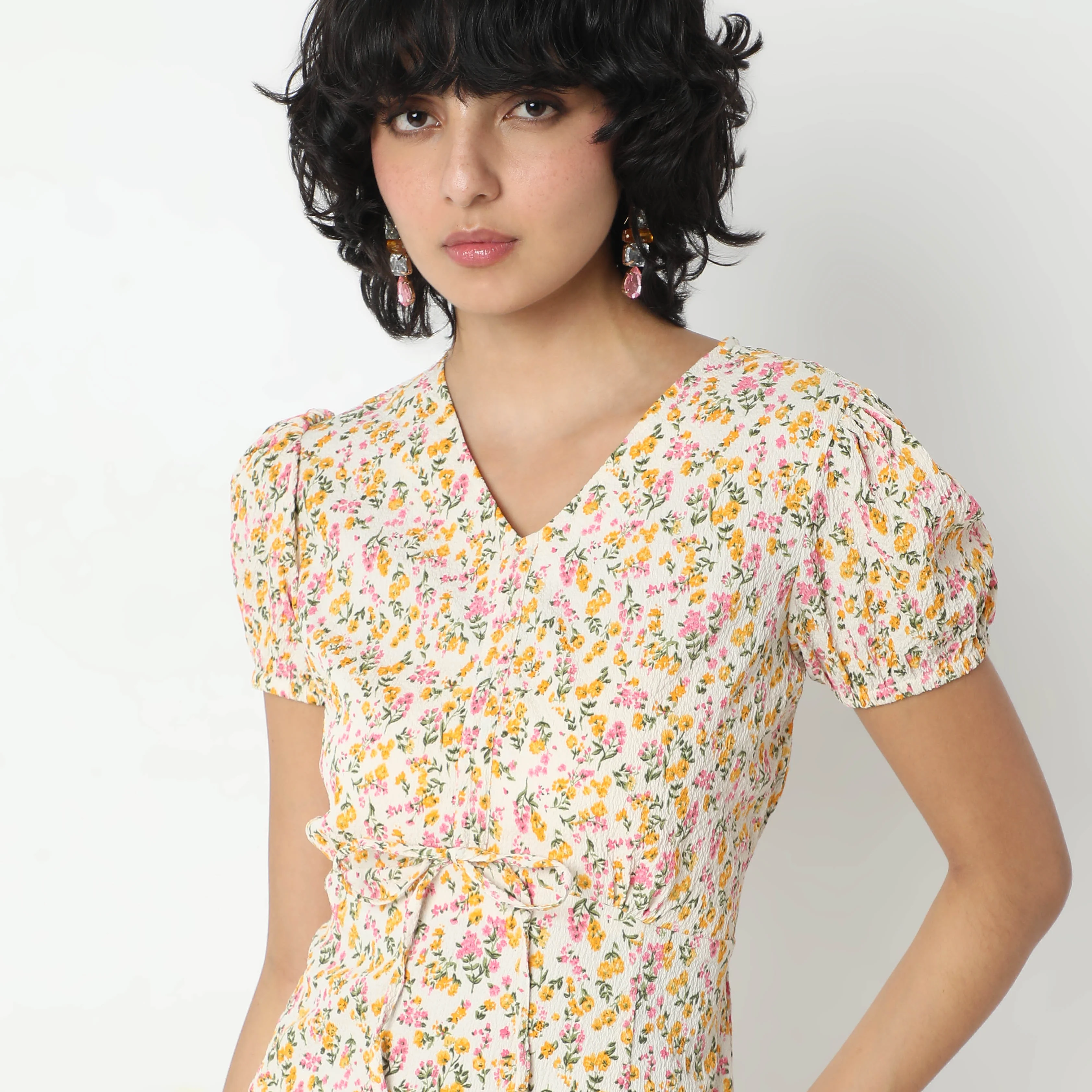 Regular Fit Floral Dress - Image 4