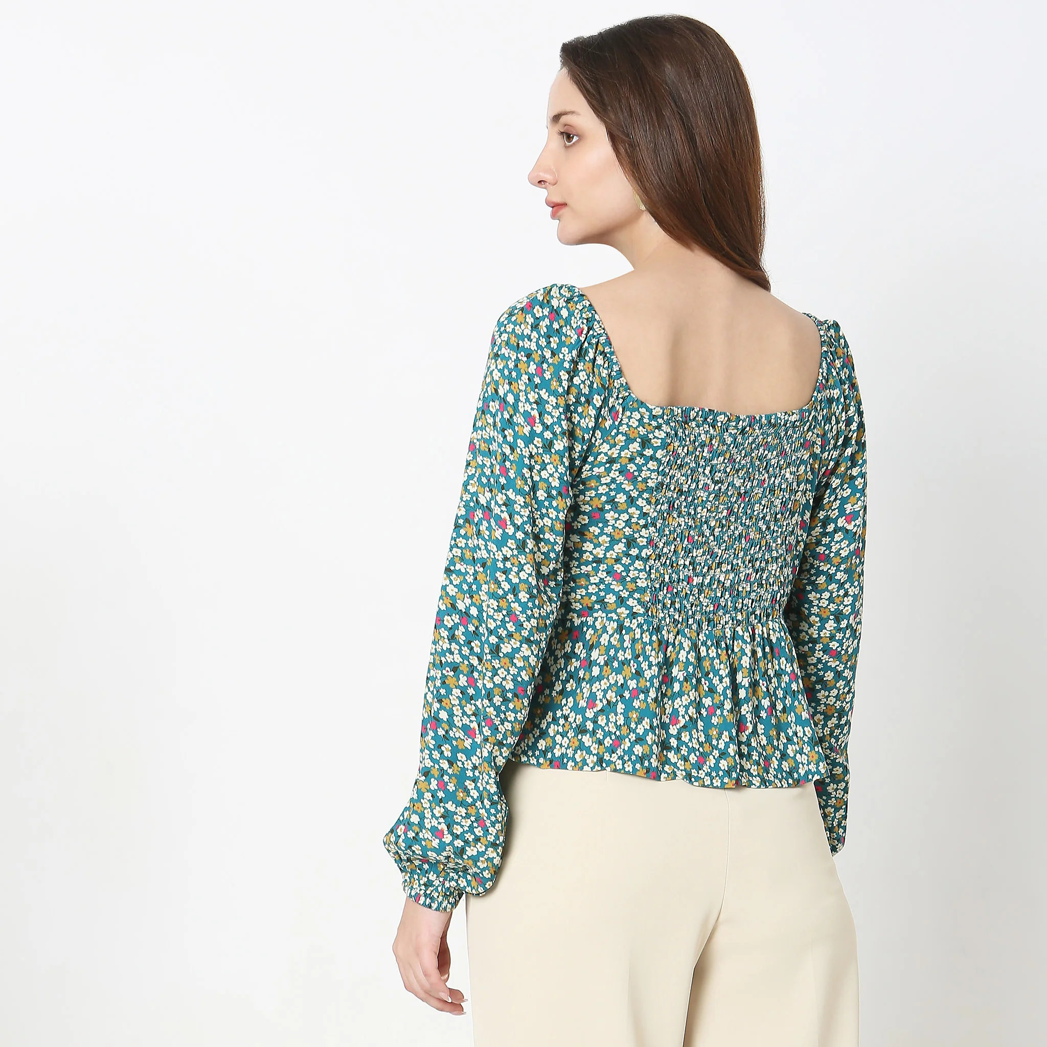 Regular Fit Floral Top - Image 3