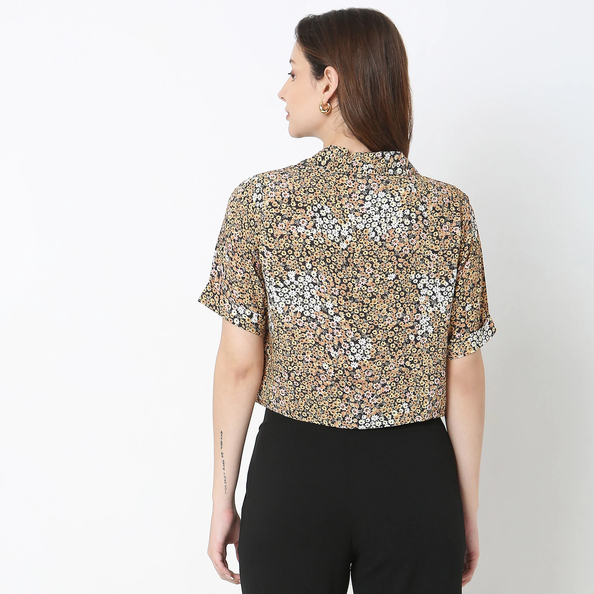 Regular Fit Floral Top - Image 3