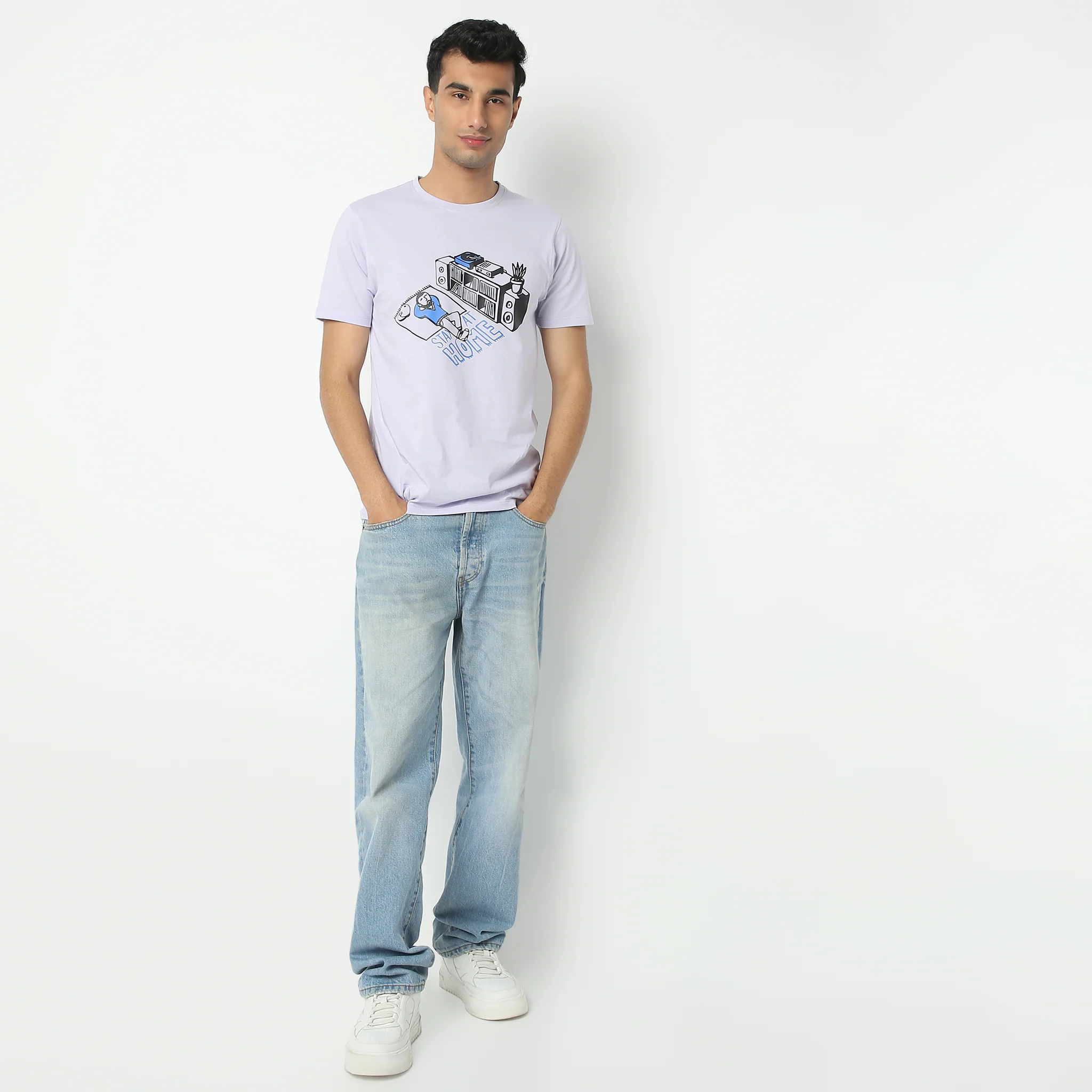 Graphitee Crew Neck Half Sleeve T-Shirt