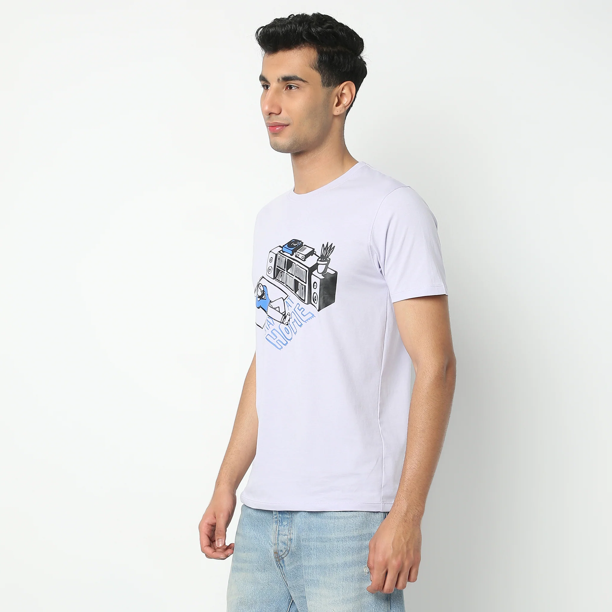 Graphitee Crew Neck Half Sleeve T-Shirt - Image 4