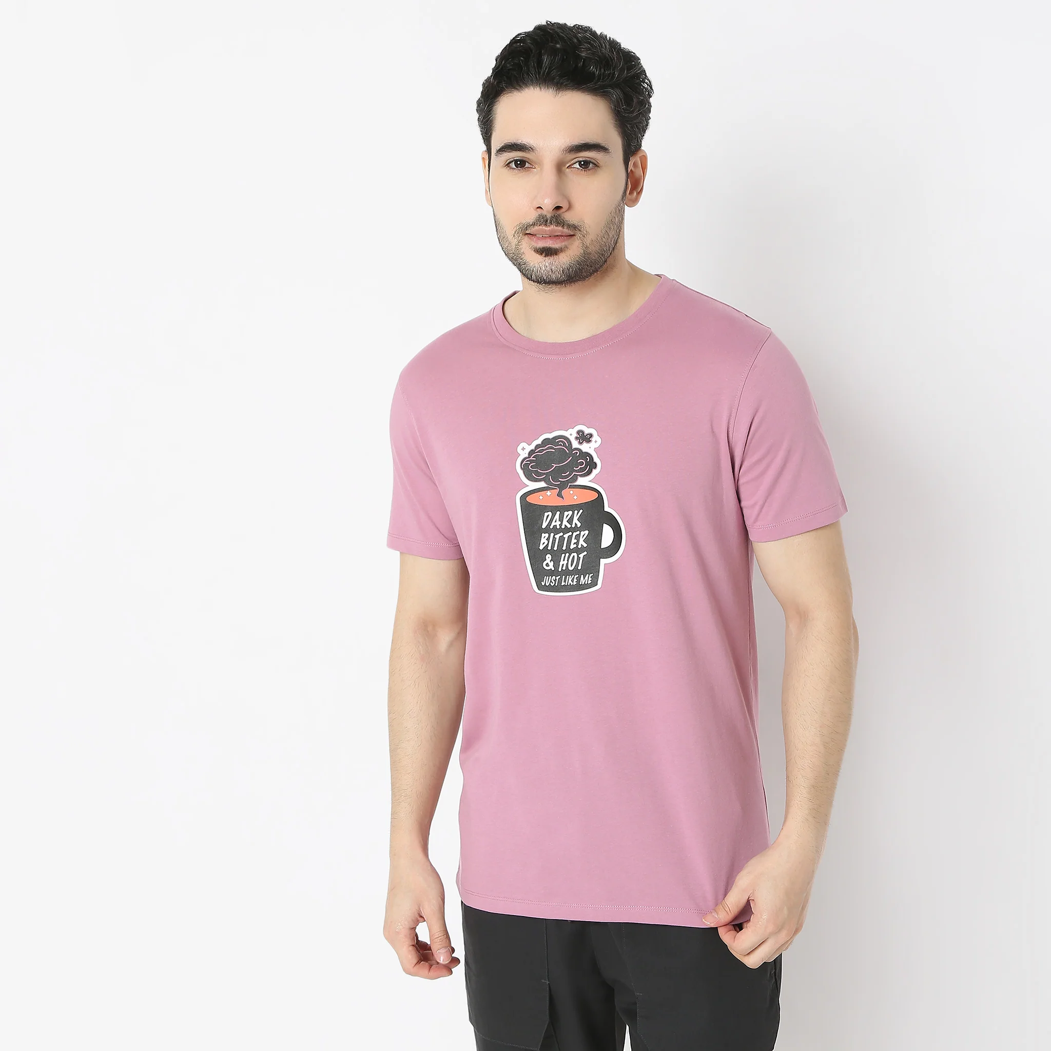 Graphitee Crew Neck Half Sleeve T-Shirt - Image 2