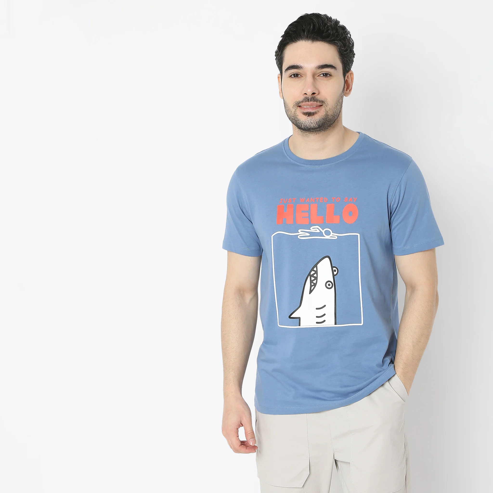 Graphitee Crew Neck Half Sleeve T-Shirt - Image 2