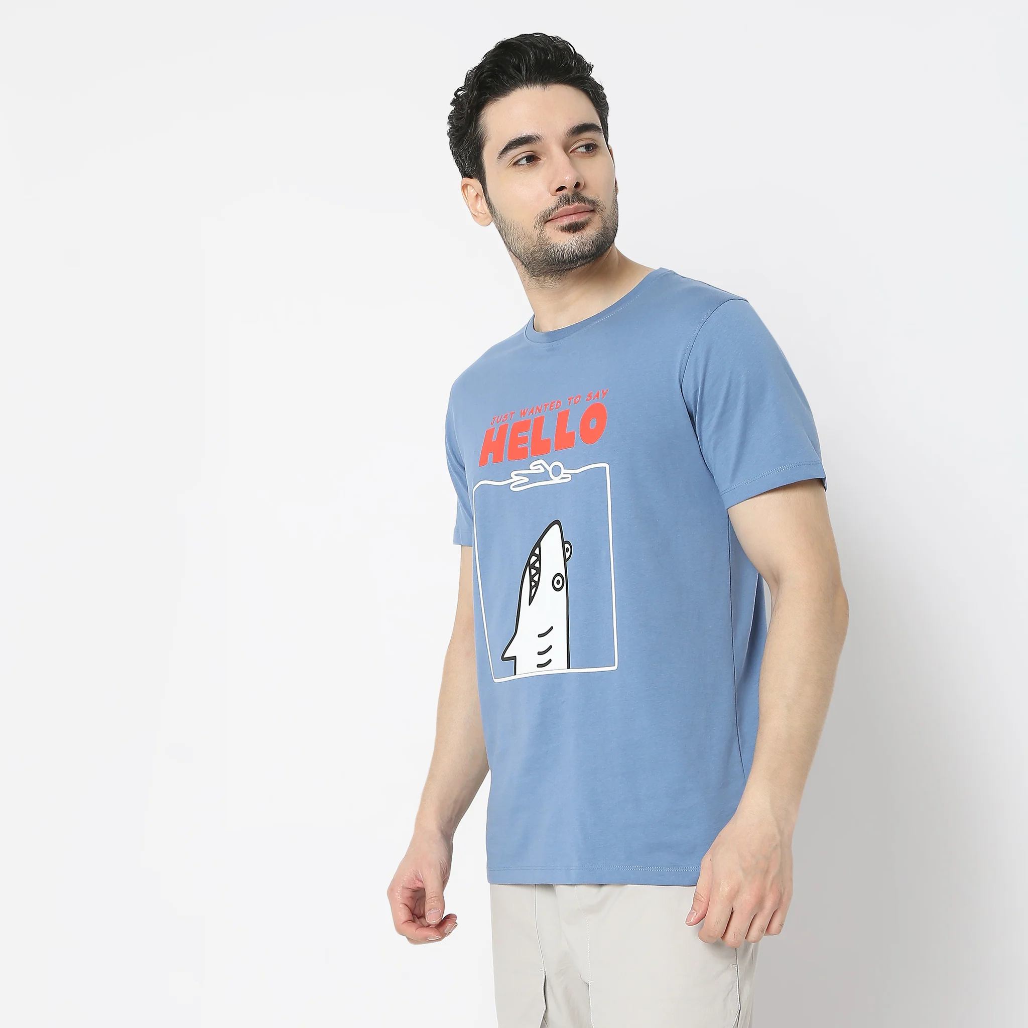 Graphitee Crew Neck Half Sleeve T-Shirt - Image 4