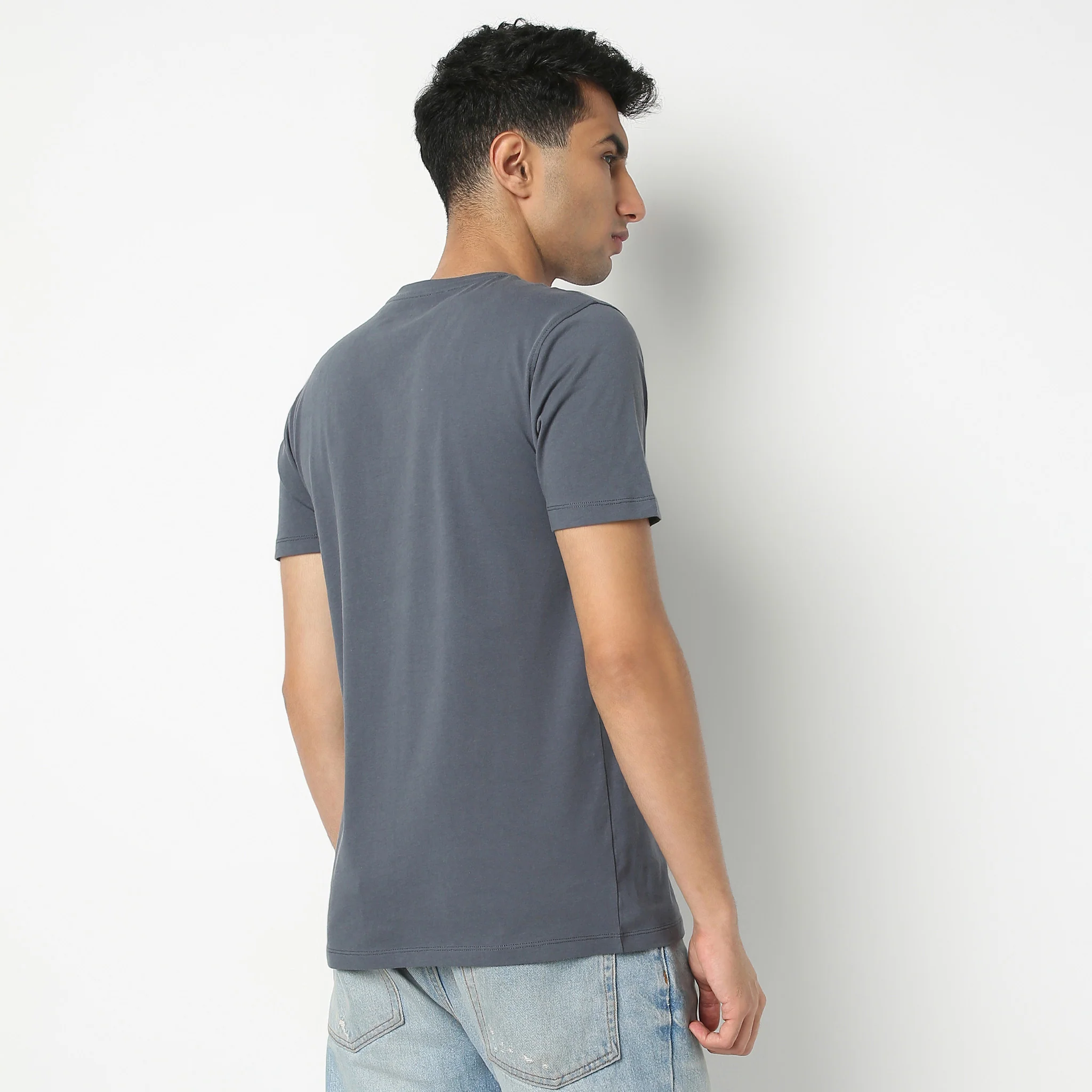 Graphitee Crew Neck Half Sleeve T-Shirt - Image 3