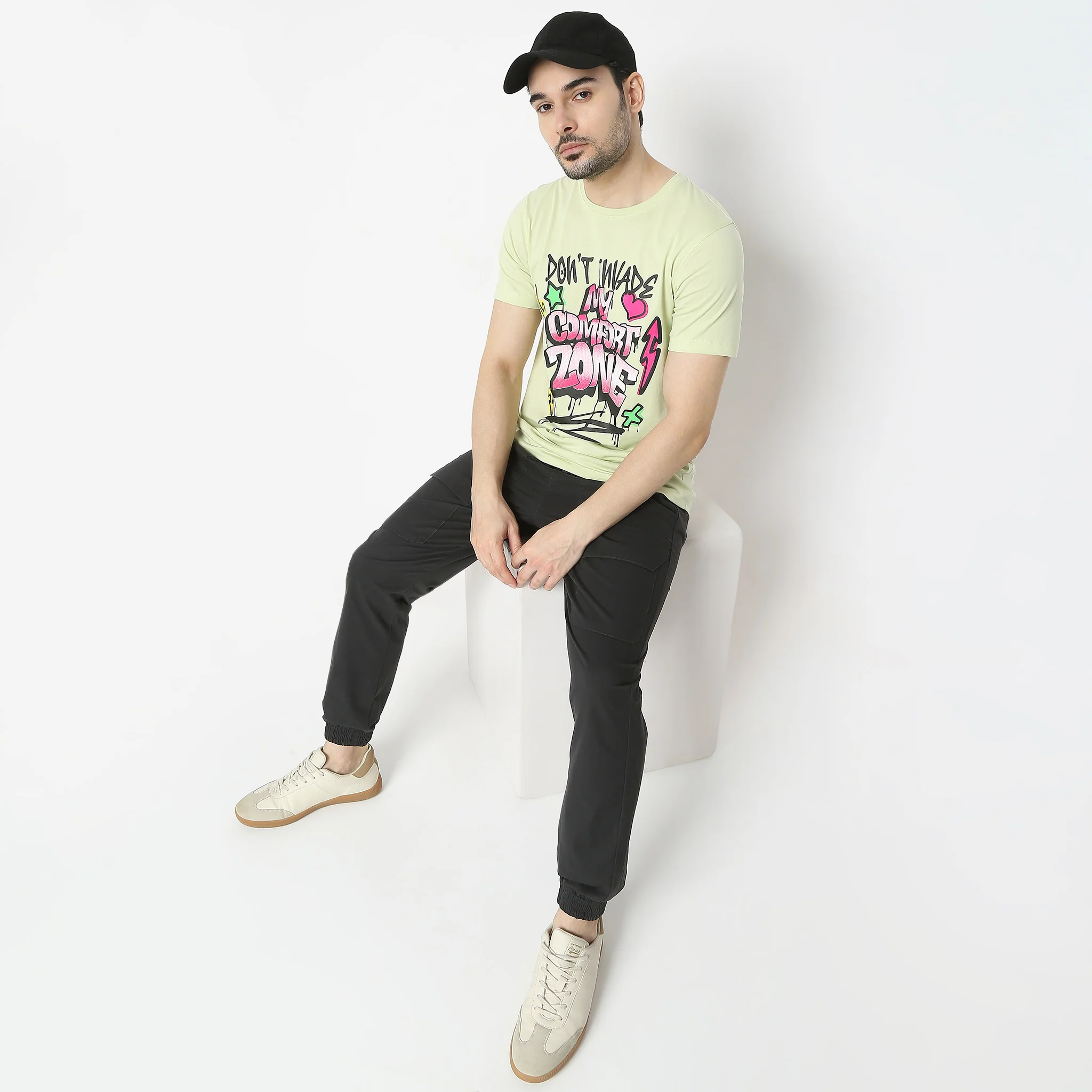 Graphitee Crew Neck Half Sleeve T-Shirt