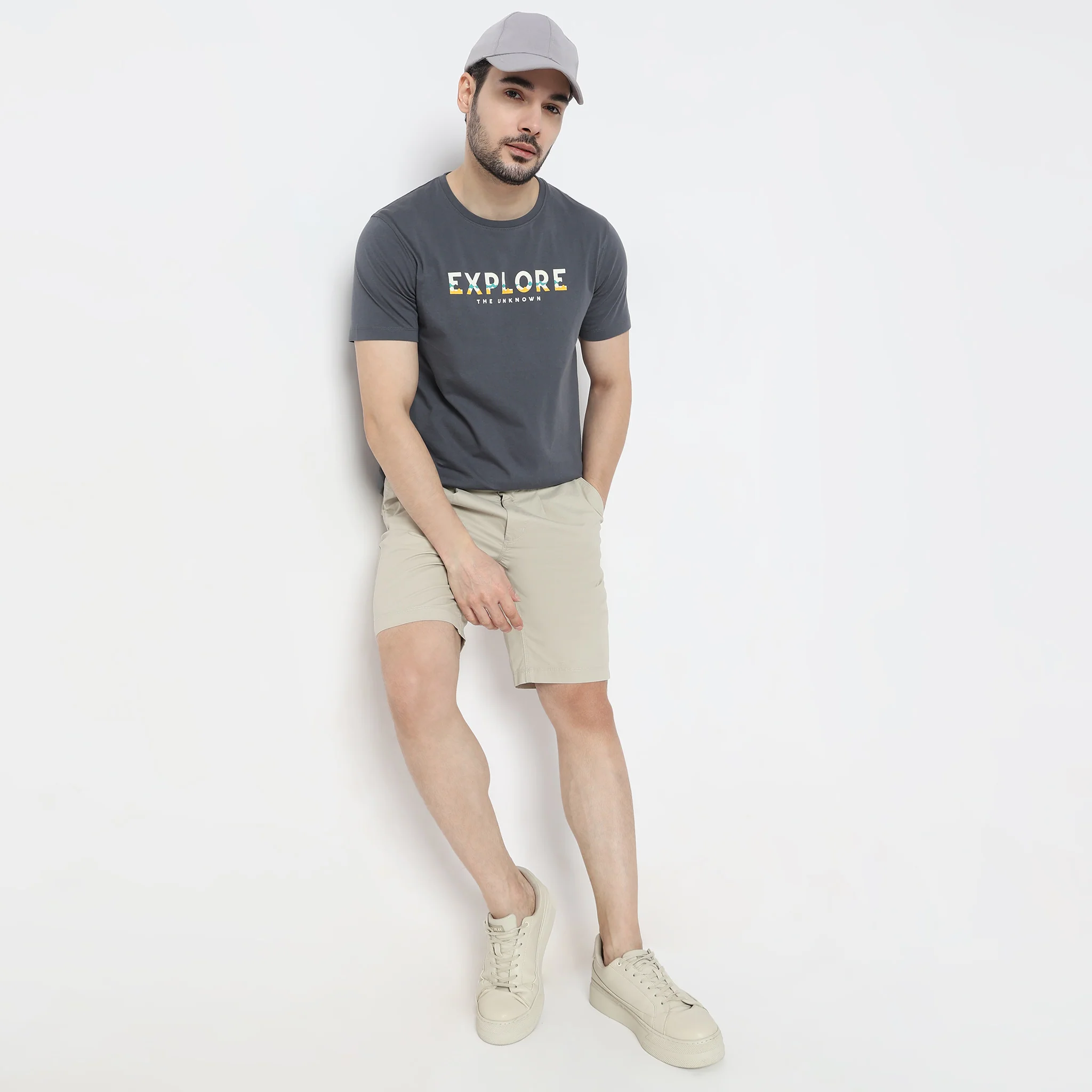 Graphitee Crew Neck Cotton T-Shirt