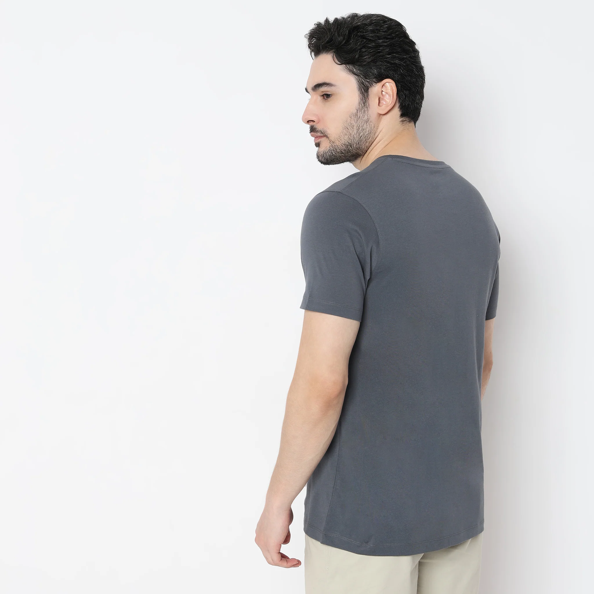 Graphitee Crew Neck Cotton T-Shirt - Image 3