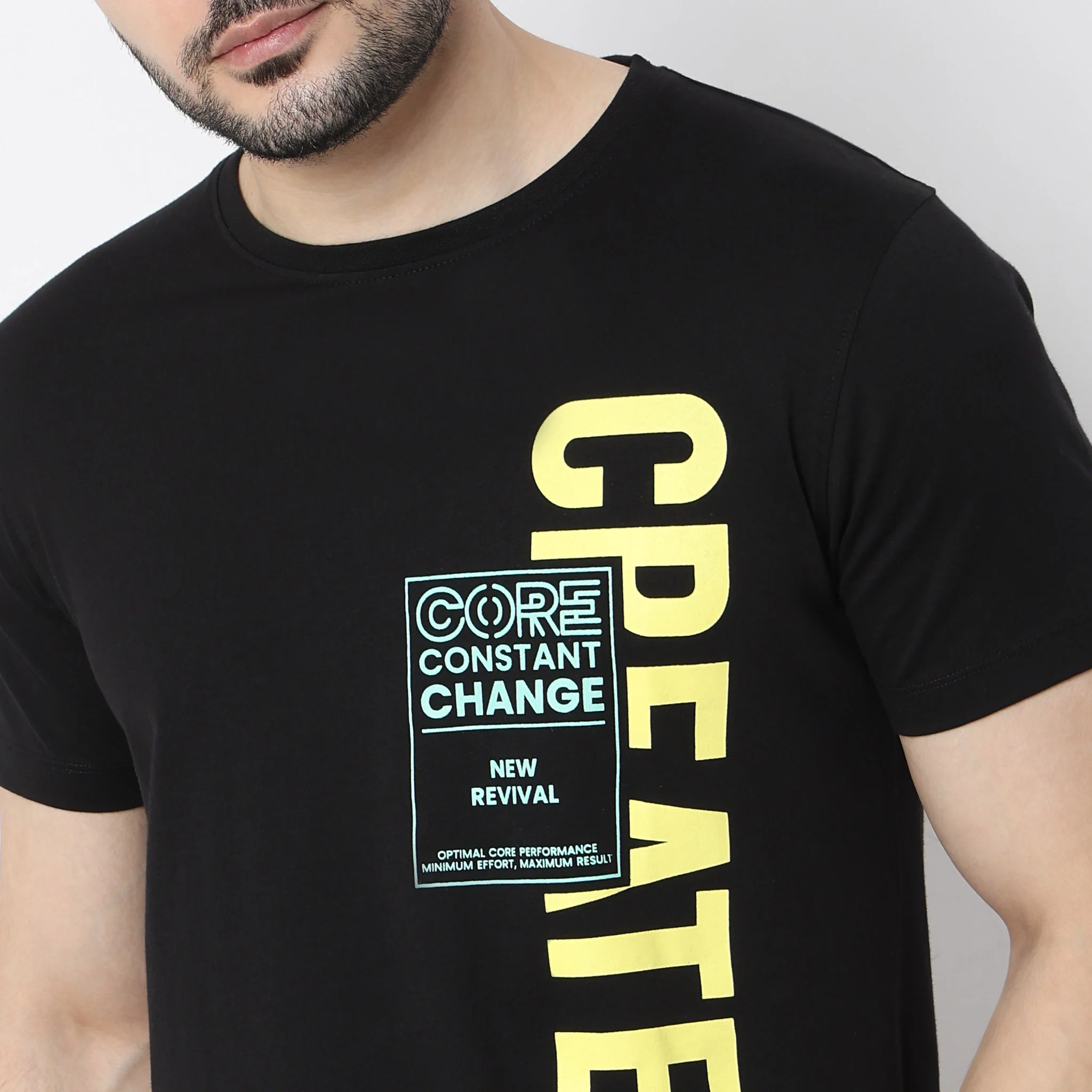 Graphitee Crew Neck Cotton T-Shirt - Image 5