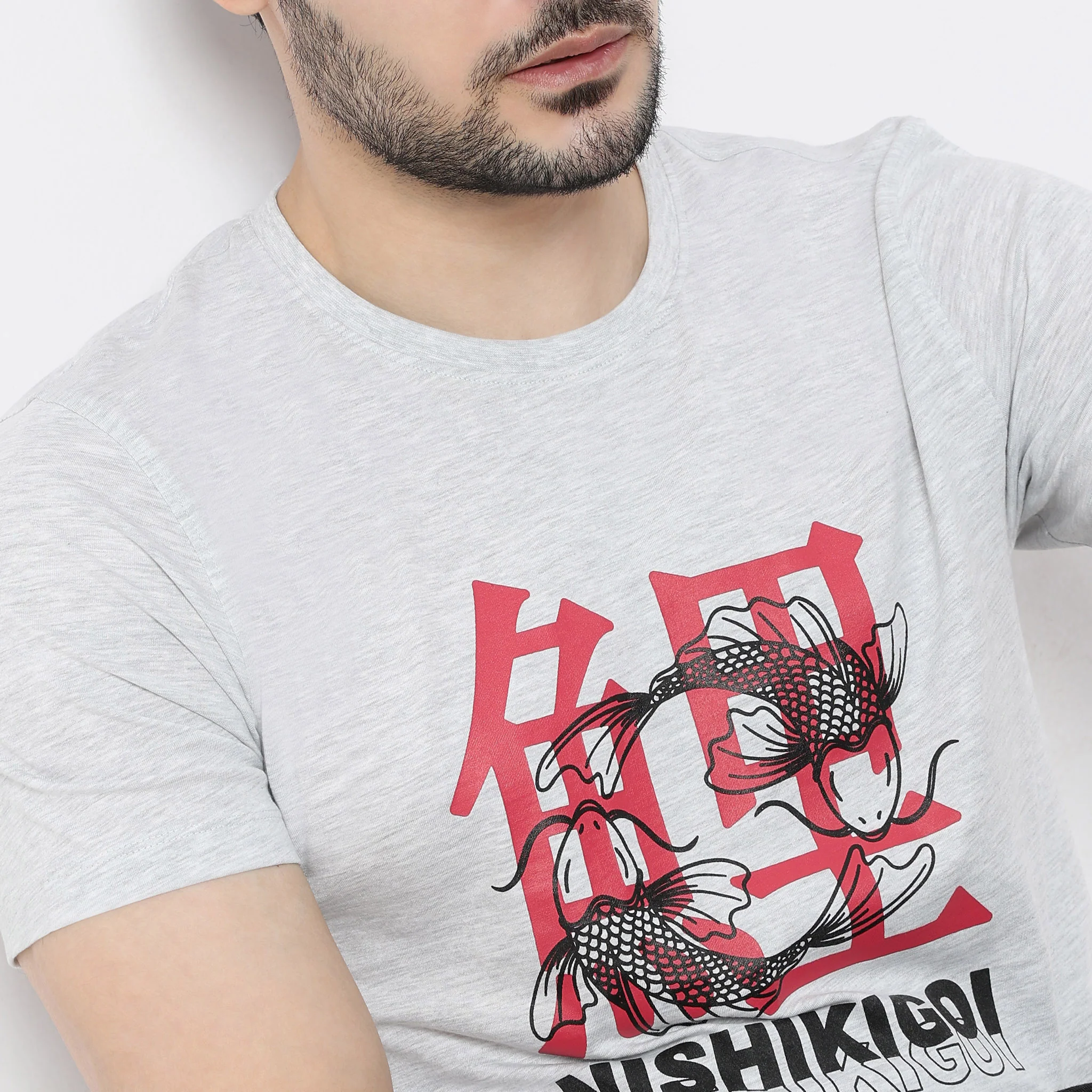Graphitee Crew Neck Cotton T-Shirt - Image 5