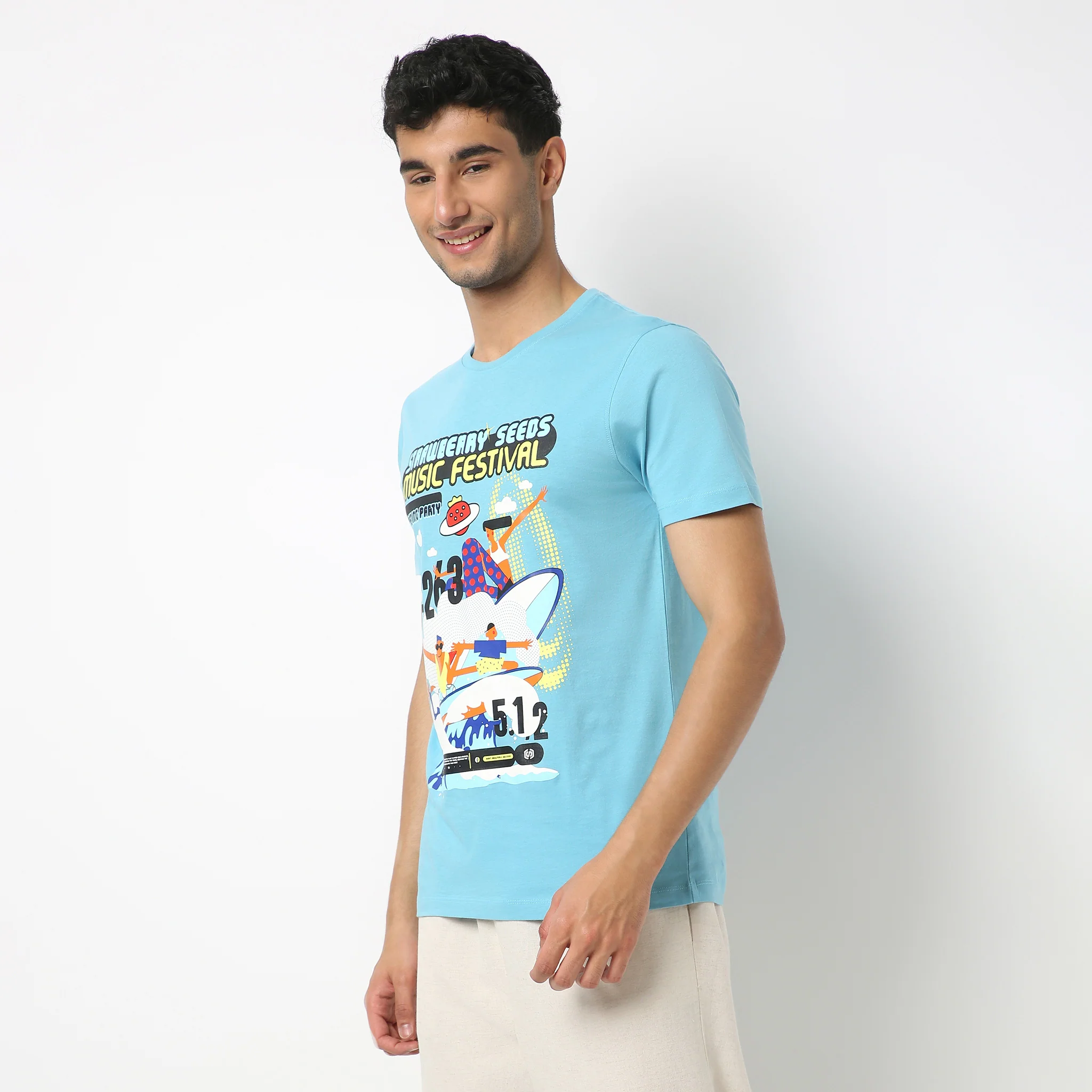 Crew Neck Graphic T-Shirt - Image 5