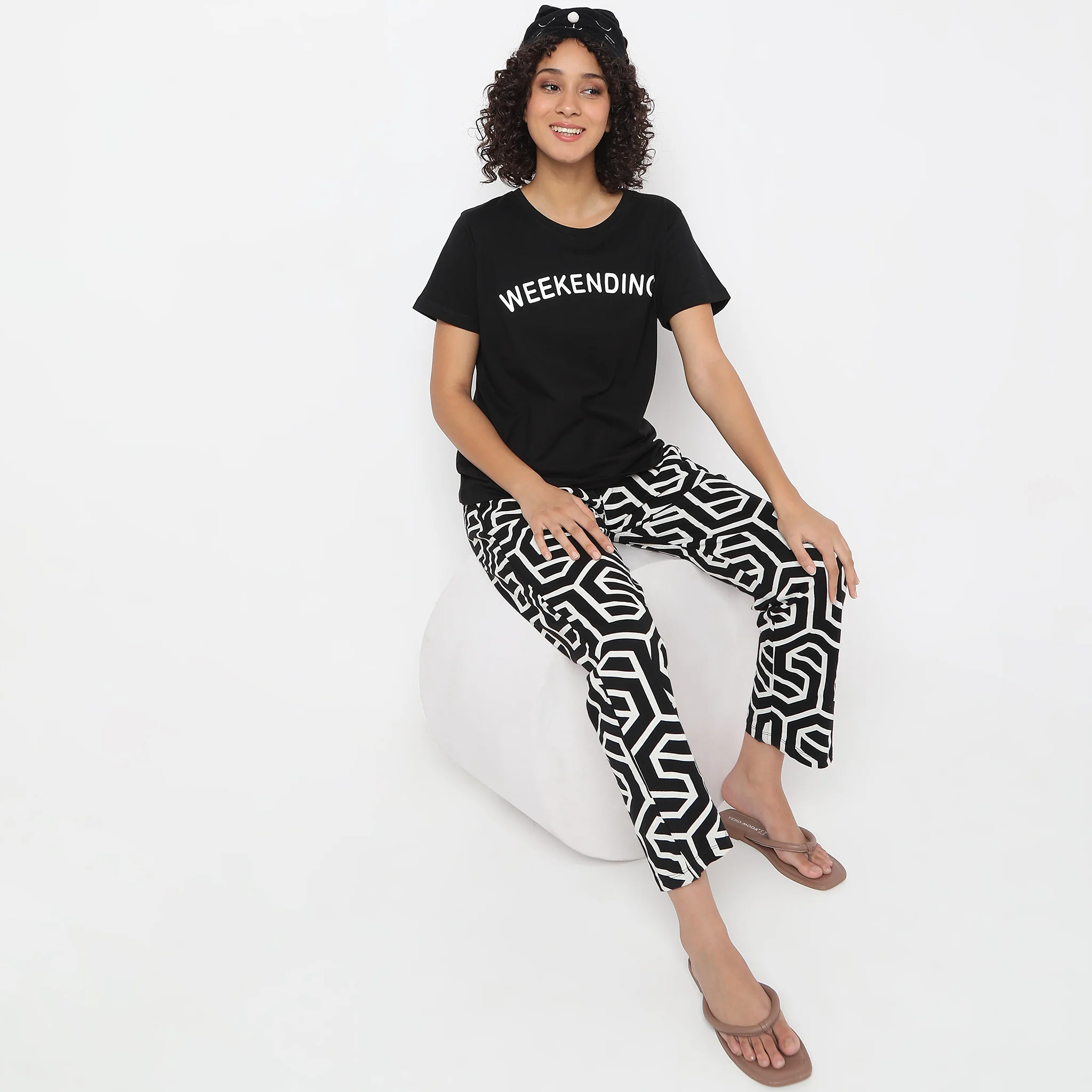 Knitted Graphic Lounge T-Shirt