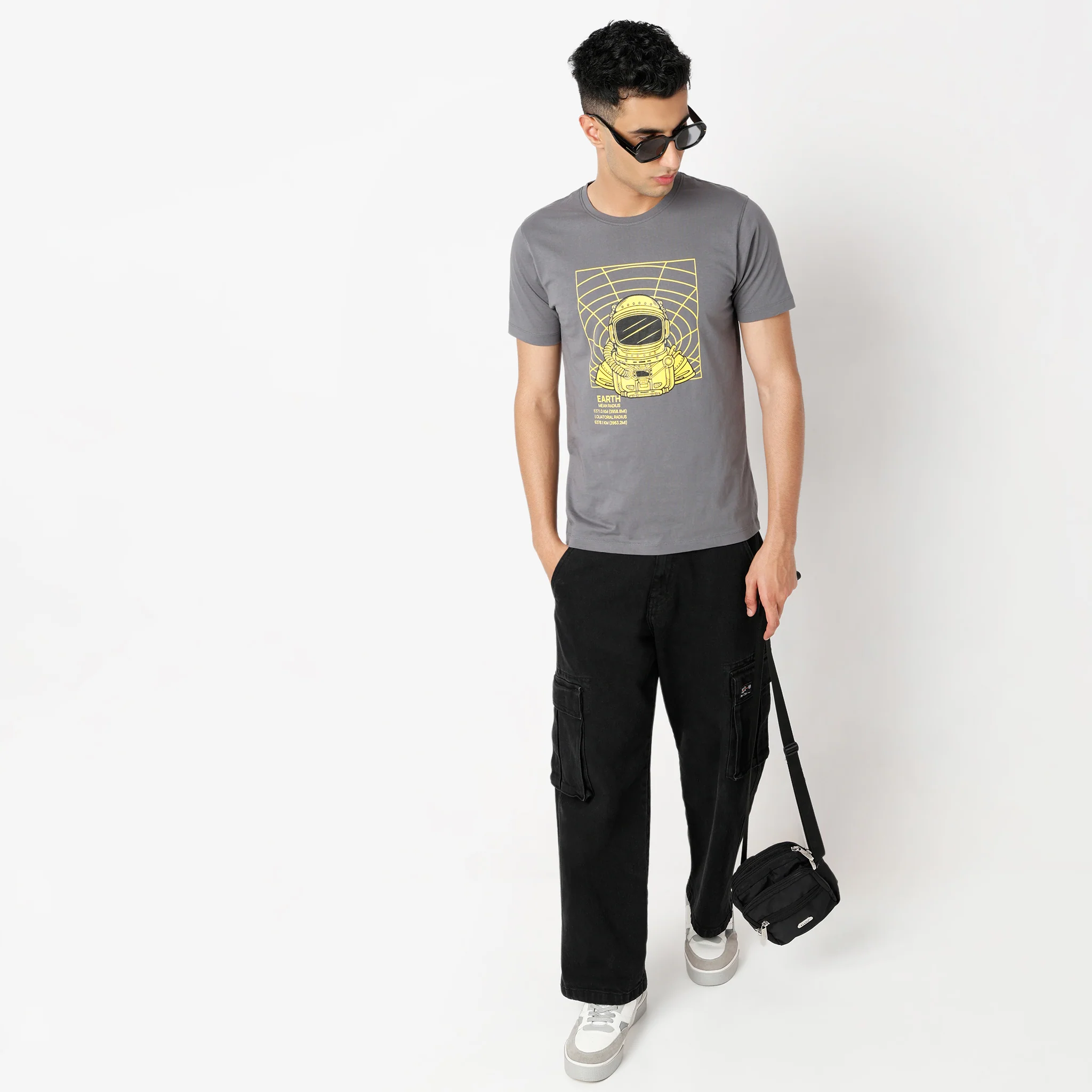 Graphitee Crew Neck Half Sleeve T-Shirt