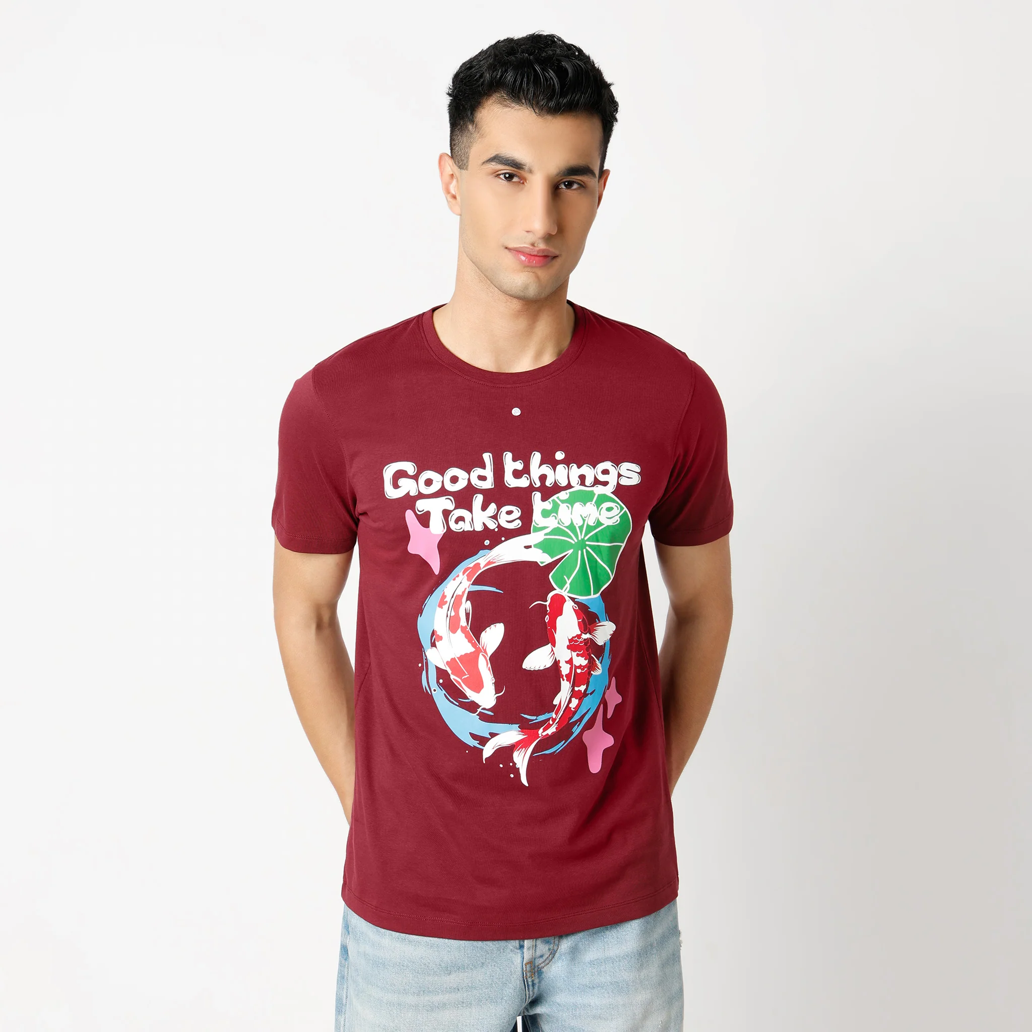 Graphitee Crew Neck Half Sleeve T-Shirt - Image 2