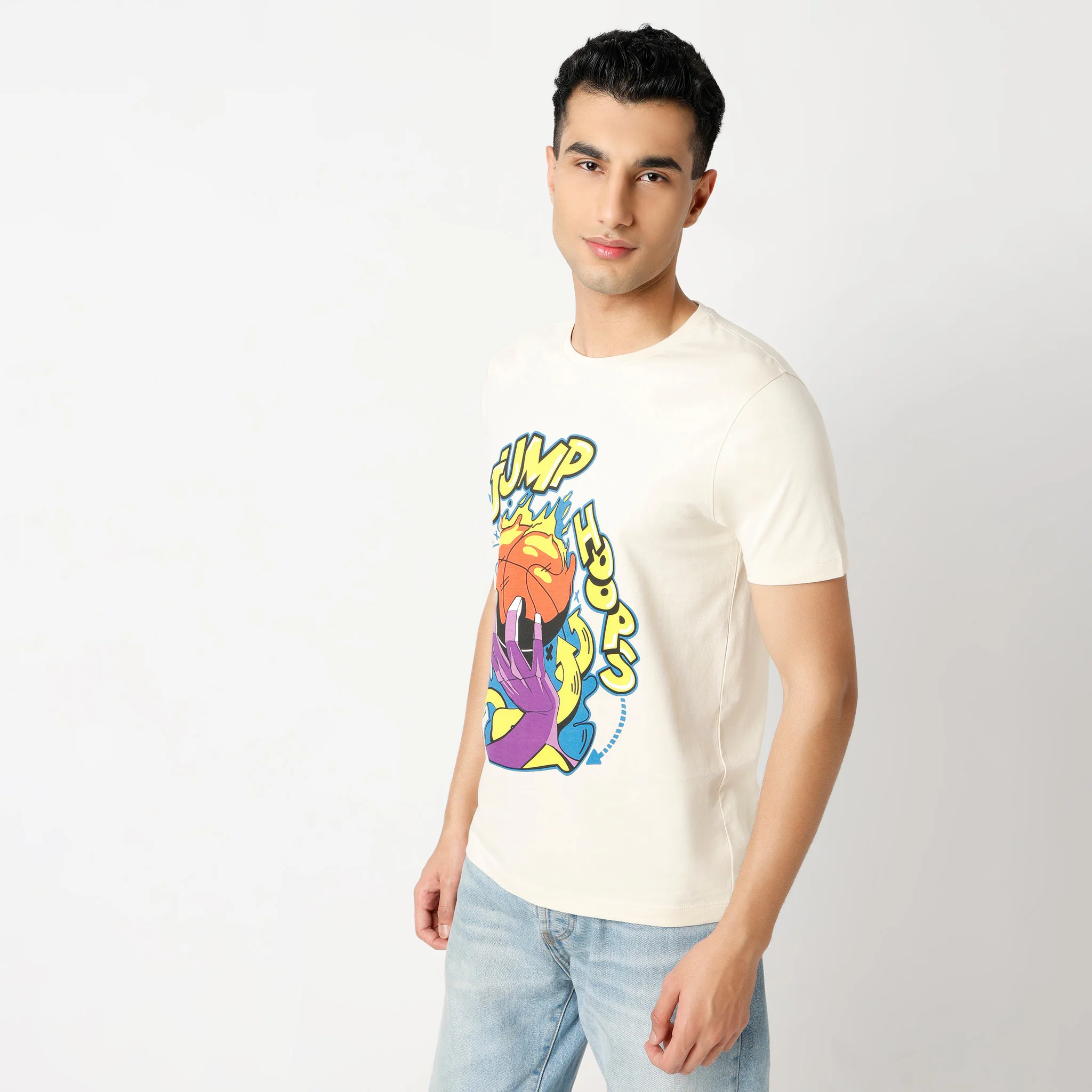 Graphitee Crew Neck Half Sleeve T-Shirt - Image 5