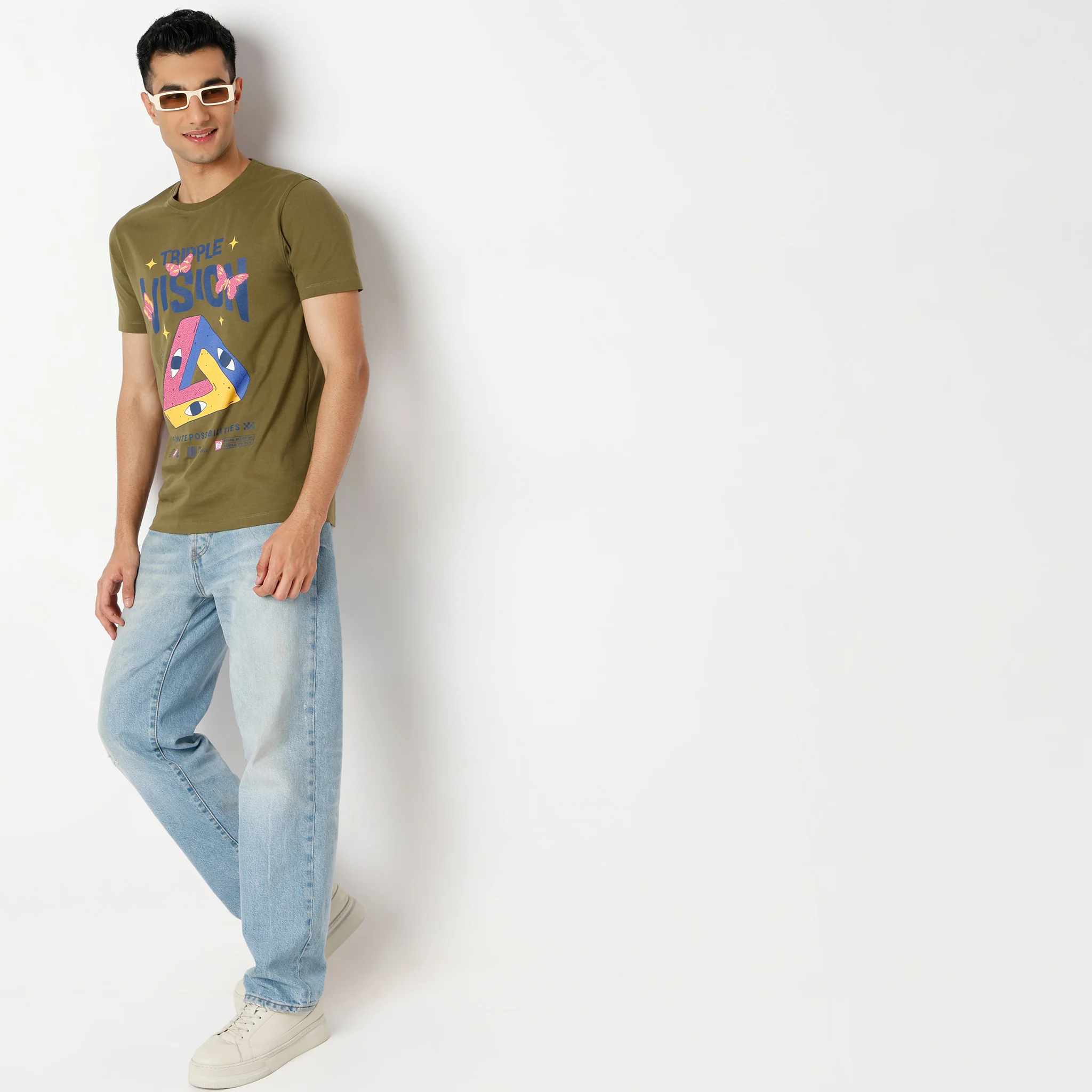 Graphitee Crew Neck Half Sleeve T-Shirt
