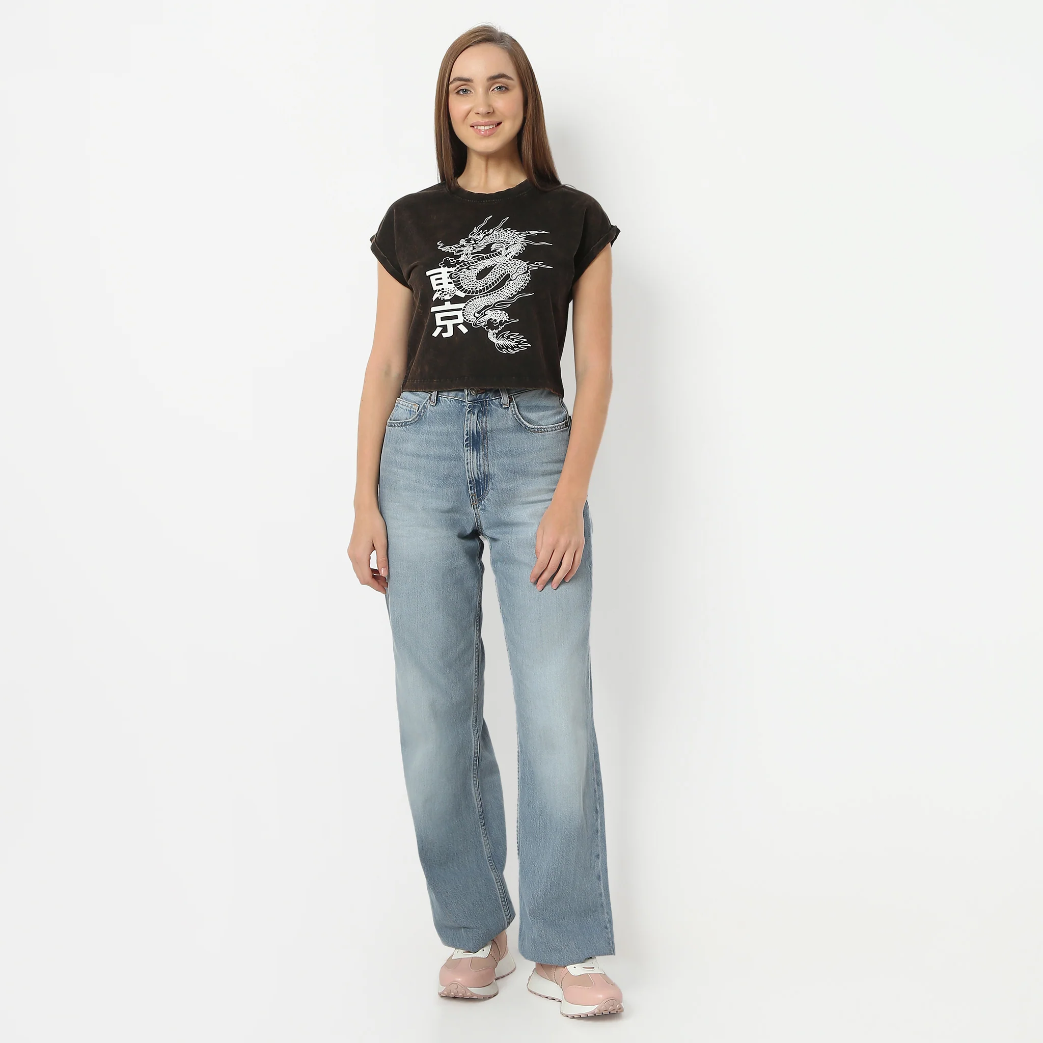 Graphic Short Sleeve T-Shirt With Roll Up Sleeve - Image 2