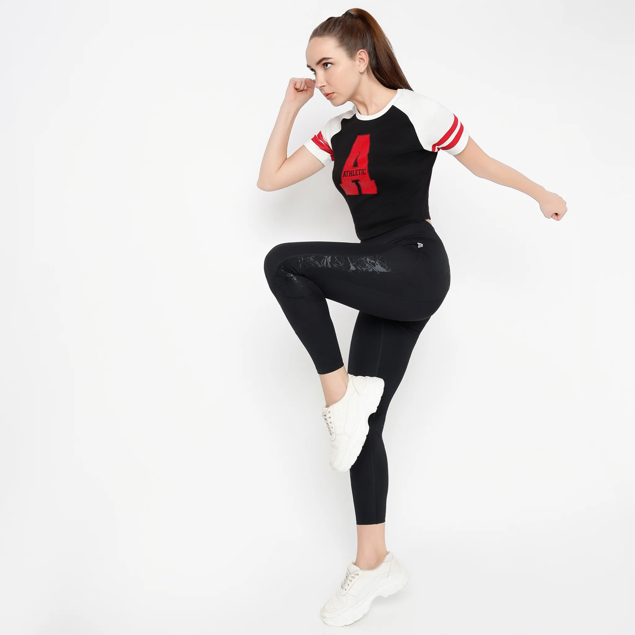 Fitted Round Neck Short Length Baseball Betty T-Shirt