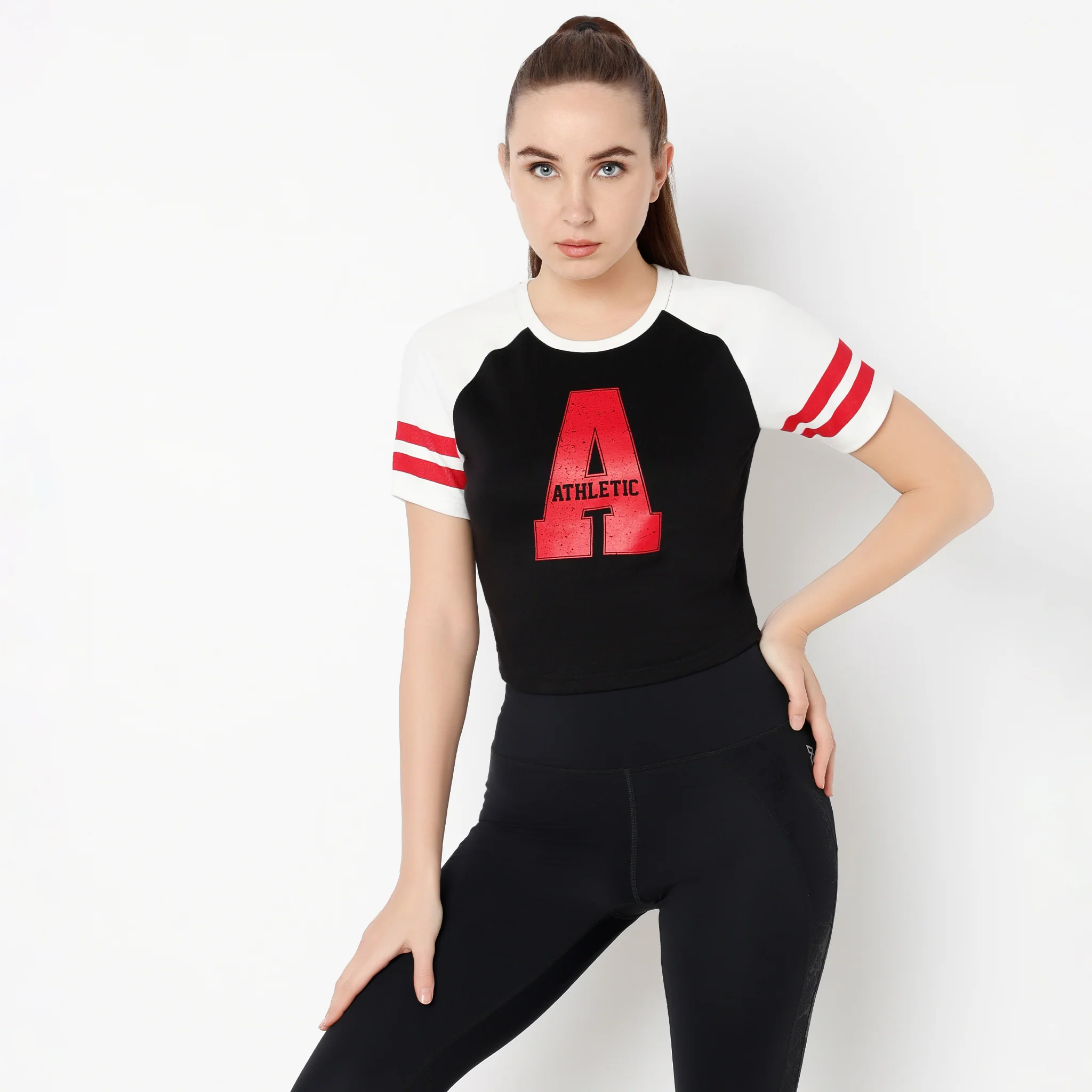 Fitted Round Neck Short Length Baseball Betty T-Shirt - Image 2