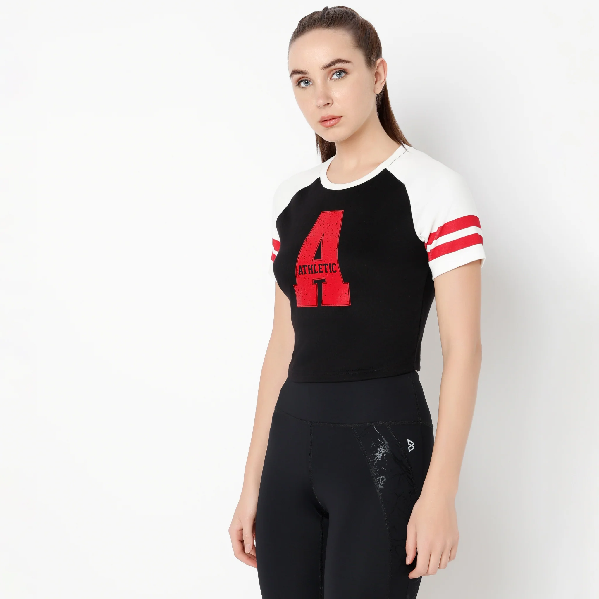 Fitted Round Neck Short Length Baseball Betty T-Shirt - Image 5
