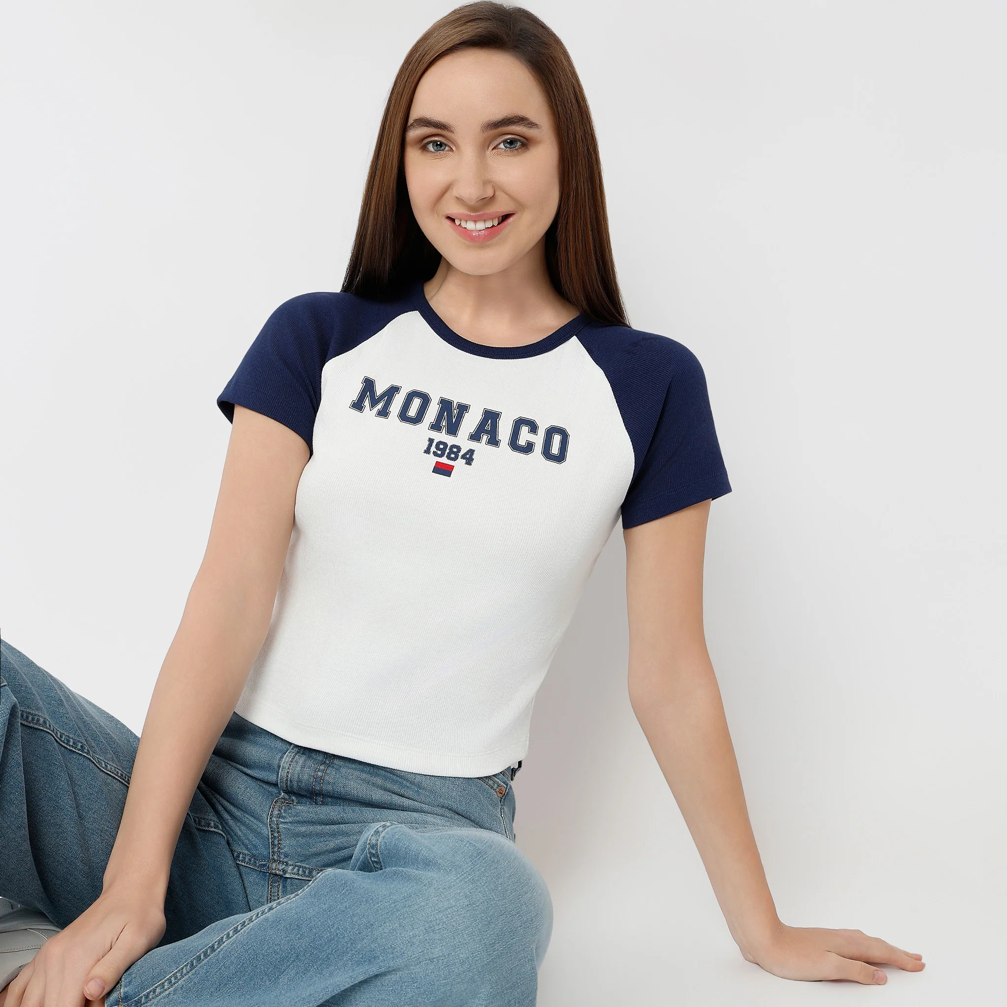 Betty Graphic Fitted Crop T-Shirt - Image 2