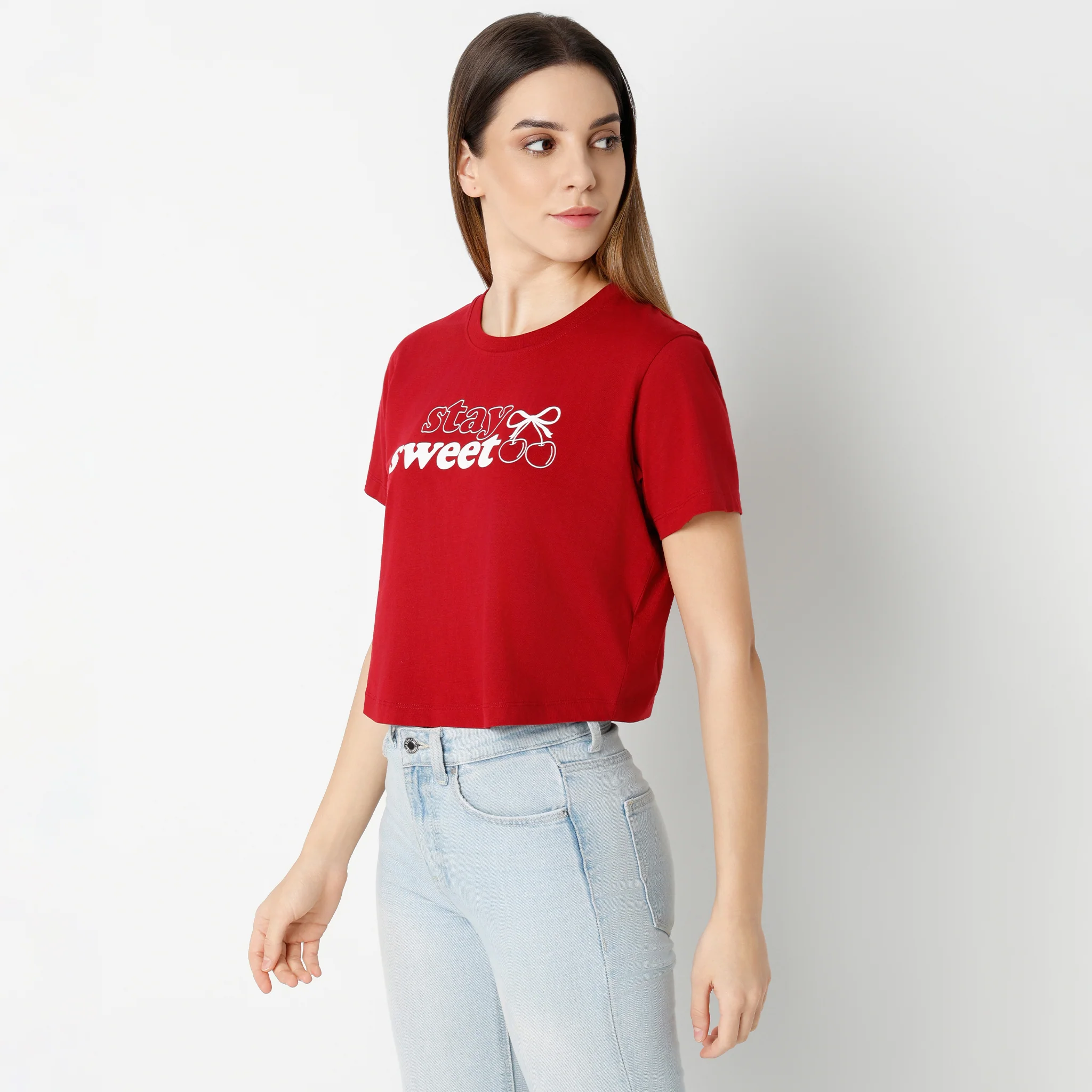 Graphic Round Neck Short Sleeve T-Shirt - Image 4