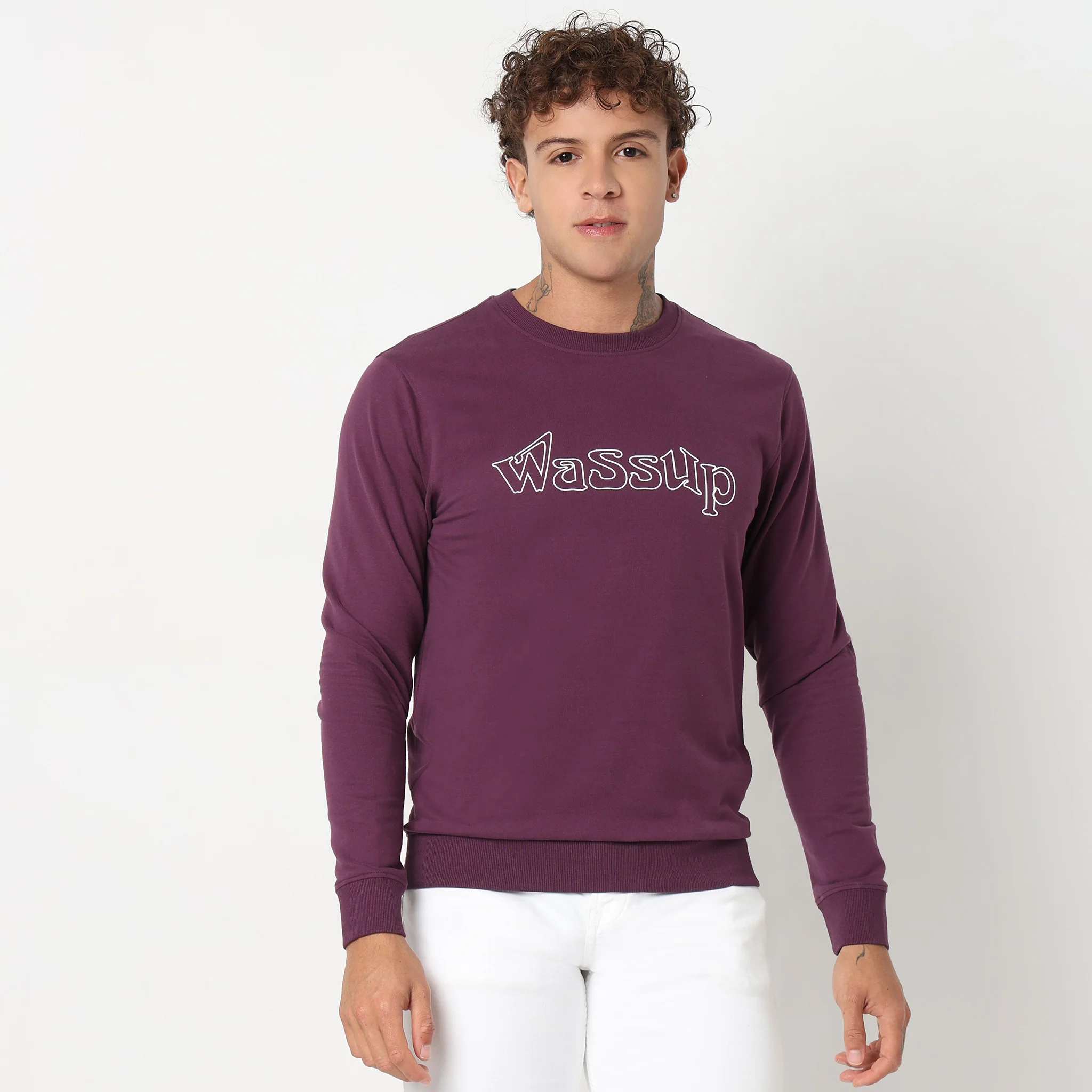 Knitted Graphic Sweat Tee - Image 2