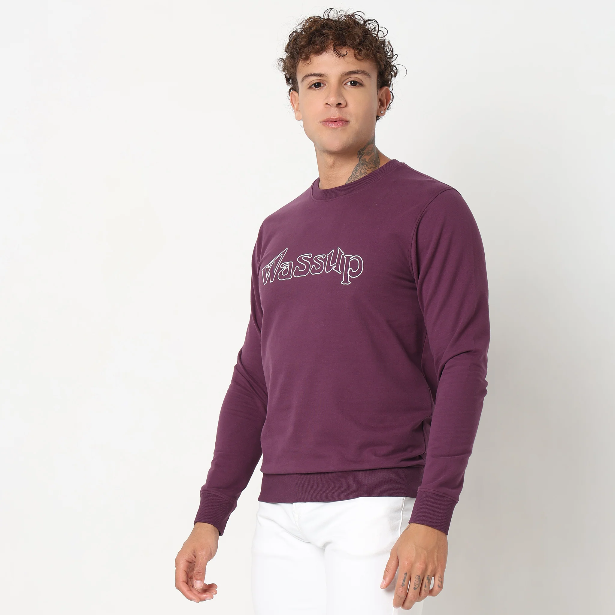 Knitted Graphic Sweat Tee - Image 4