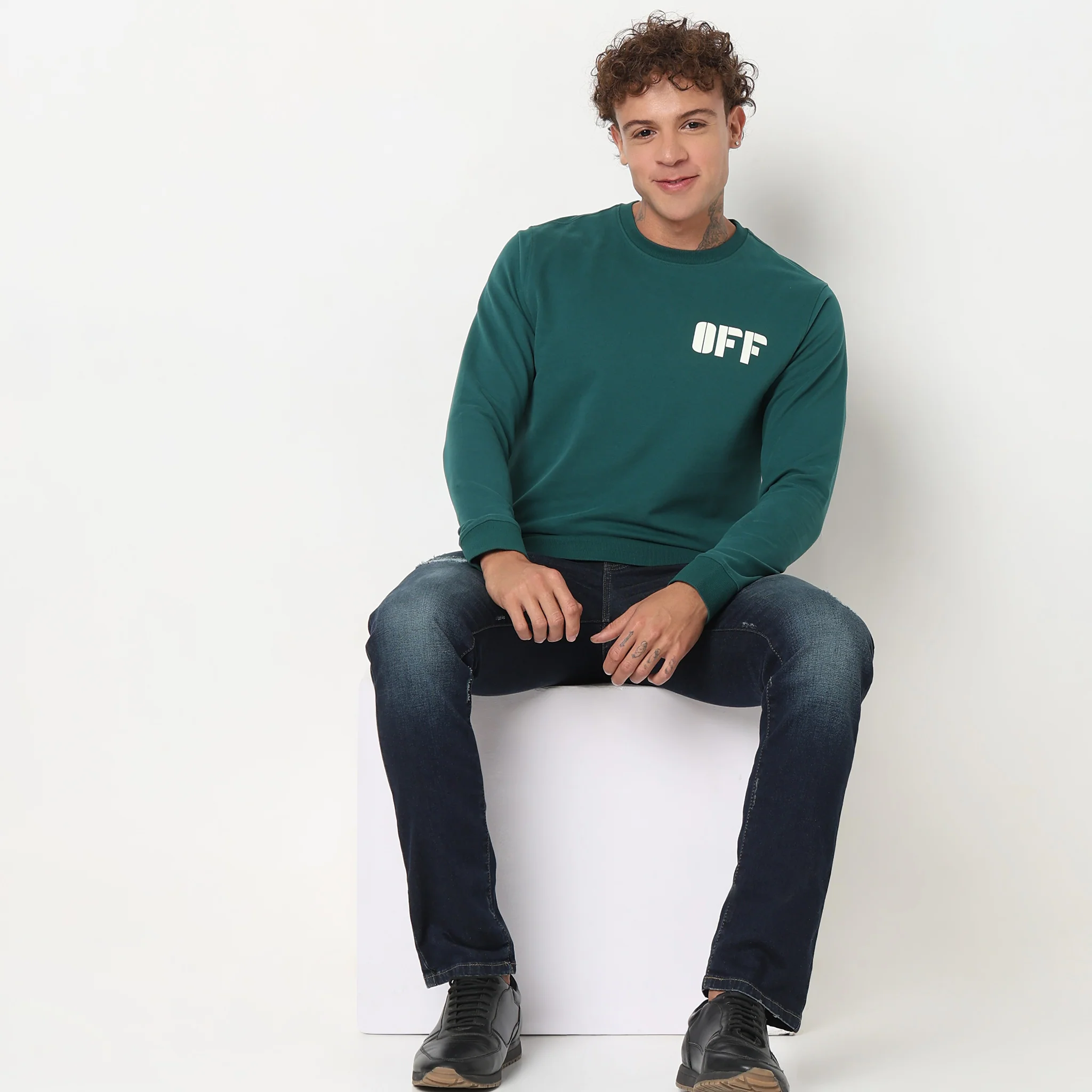 Knitted Graphic Sweat Tee