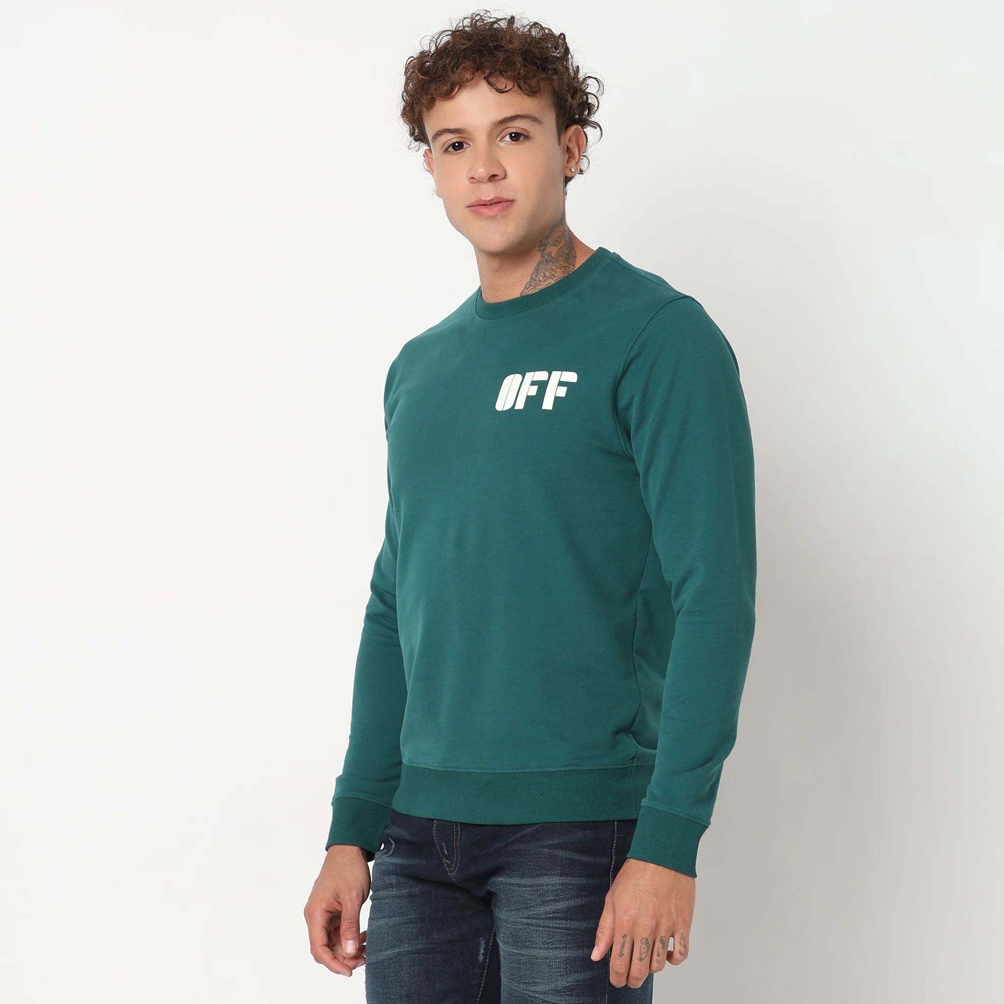 Knitted Graphic Sweat Tee - Image 4