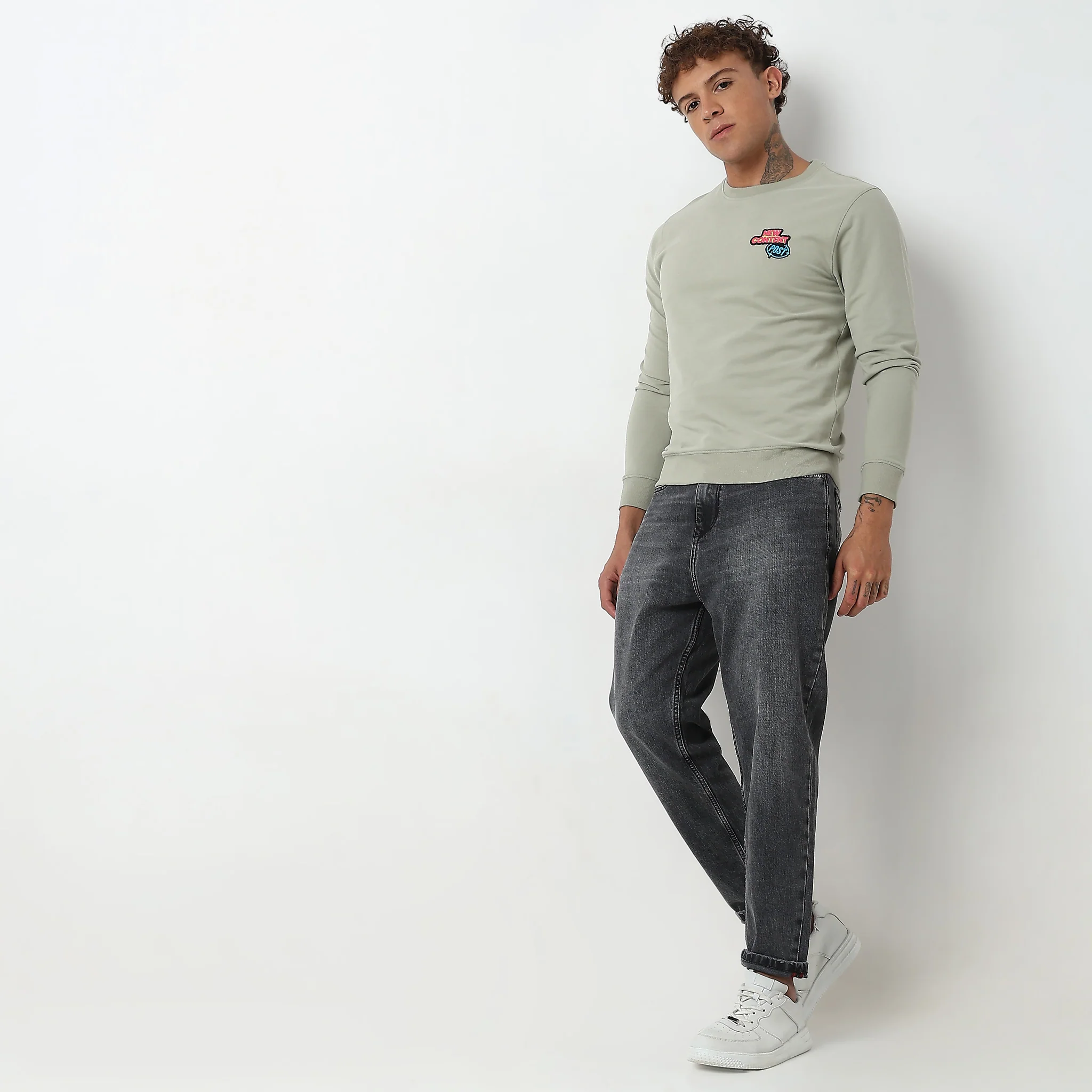 Knitted Graphic Sweat Tee